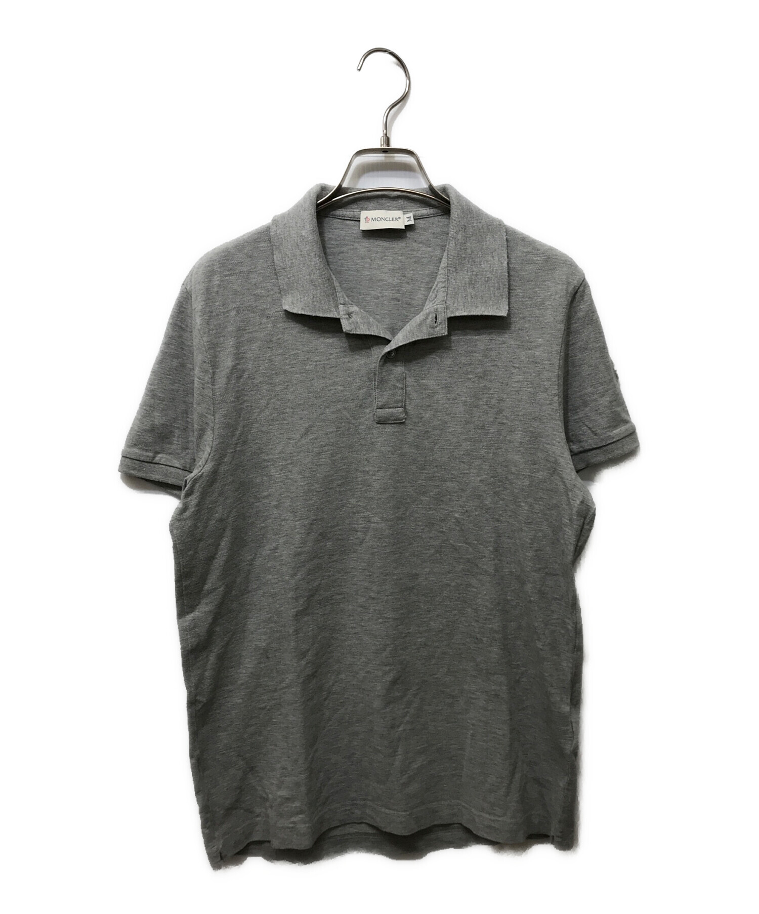 中古・古着通販】MONCLER (モンクレール) ポロシャツ グレー サイズ:M 