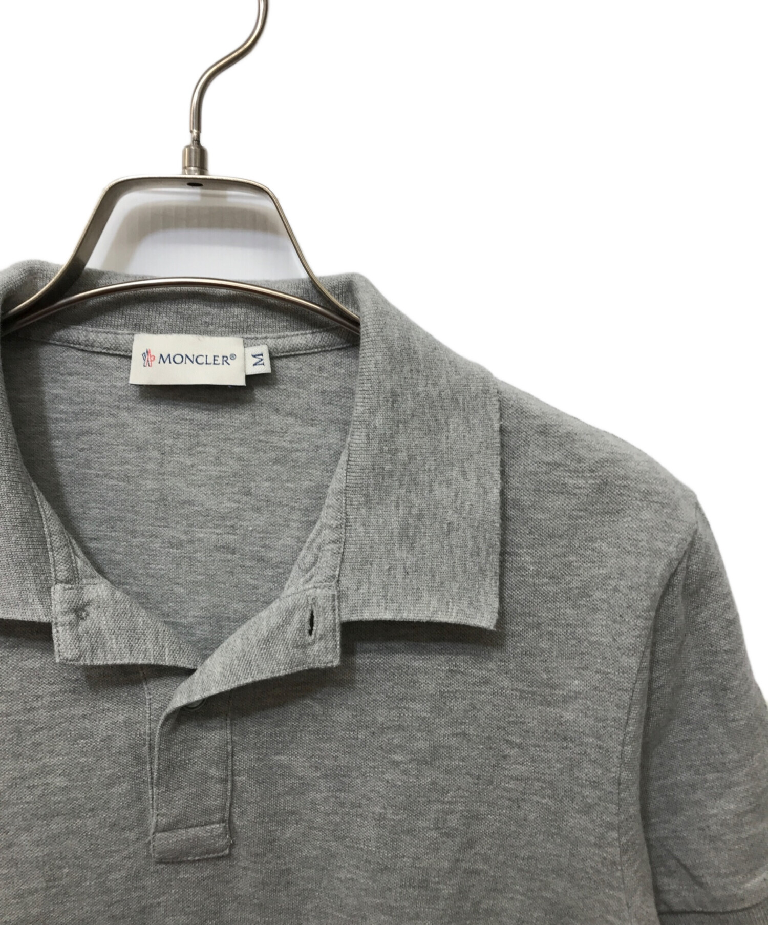 中古・古着通販】MONCLER (モンクレール) ポロシャツ グレー サイズ:M 