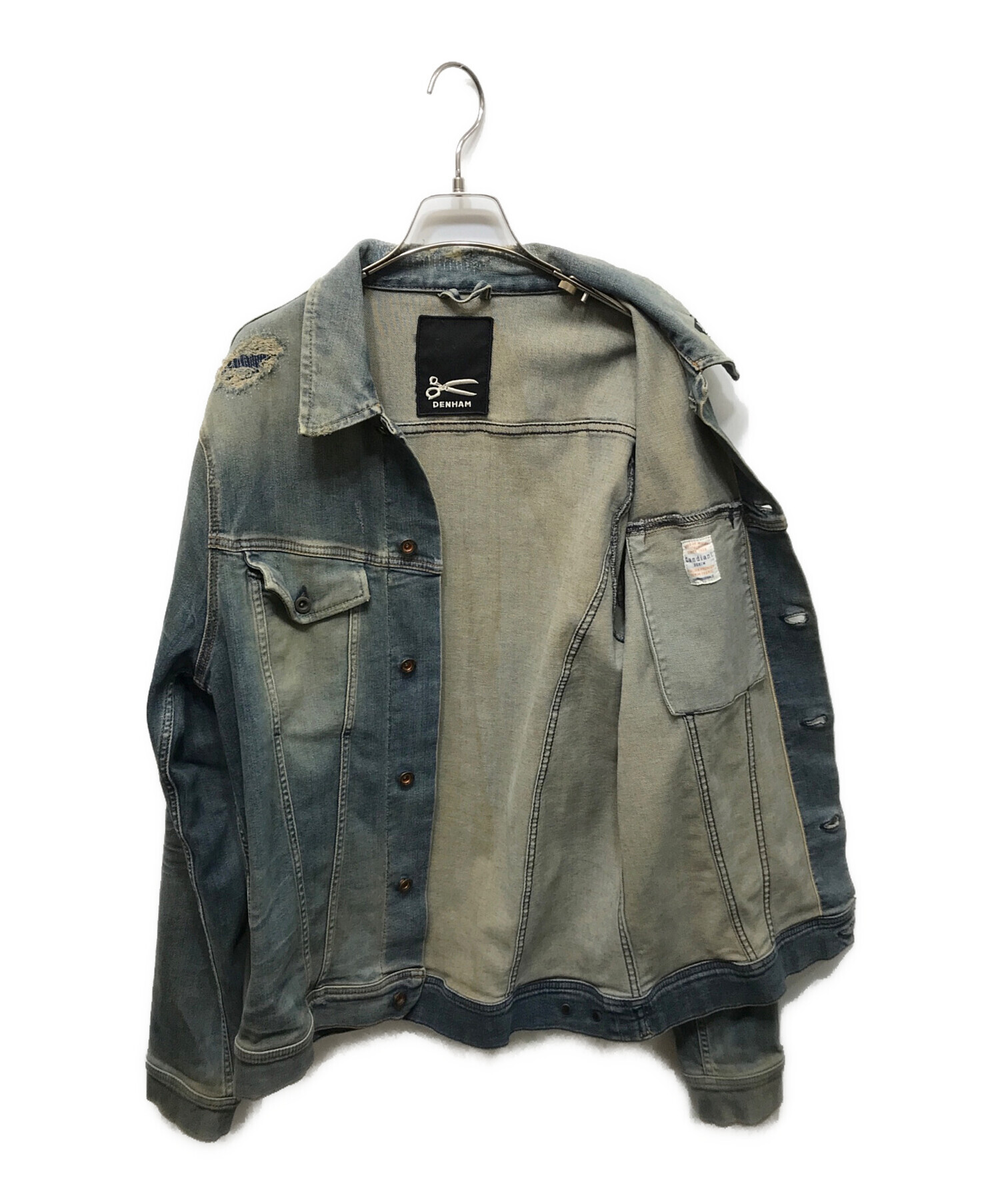 中古・古着通販】Denham (デンハム) ダメージ加工 ストレッチデニム 