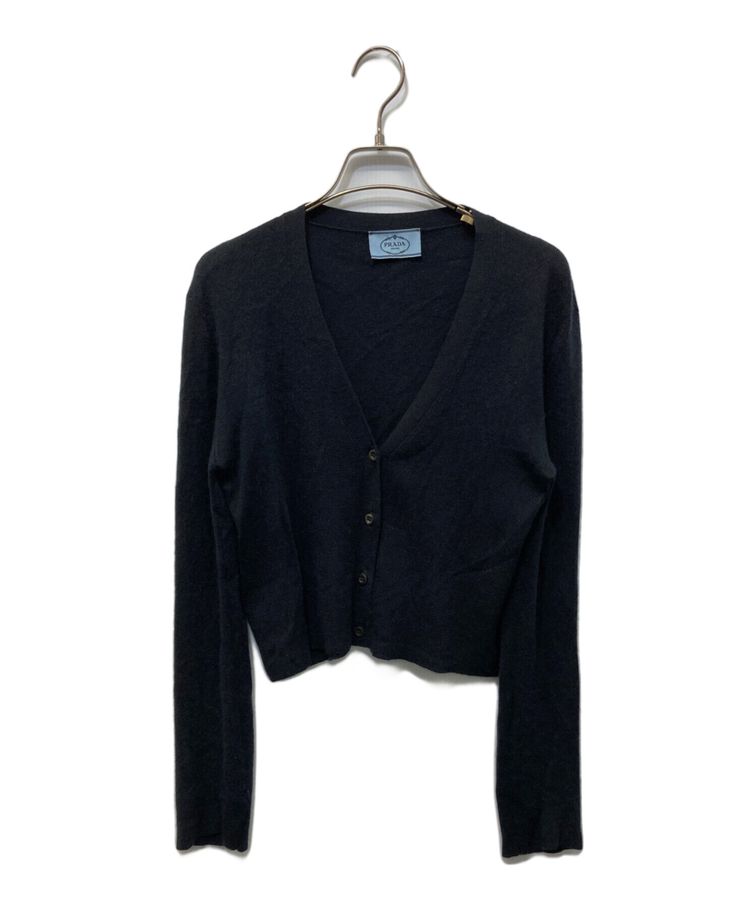 中古・古着通販】PRADA (プラダ) カシミヤシルクカーディガン ブラック