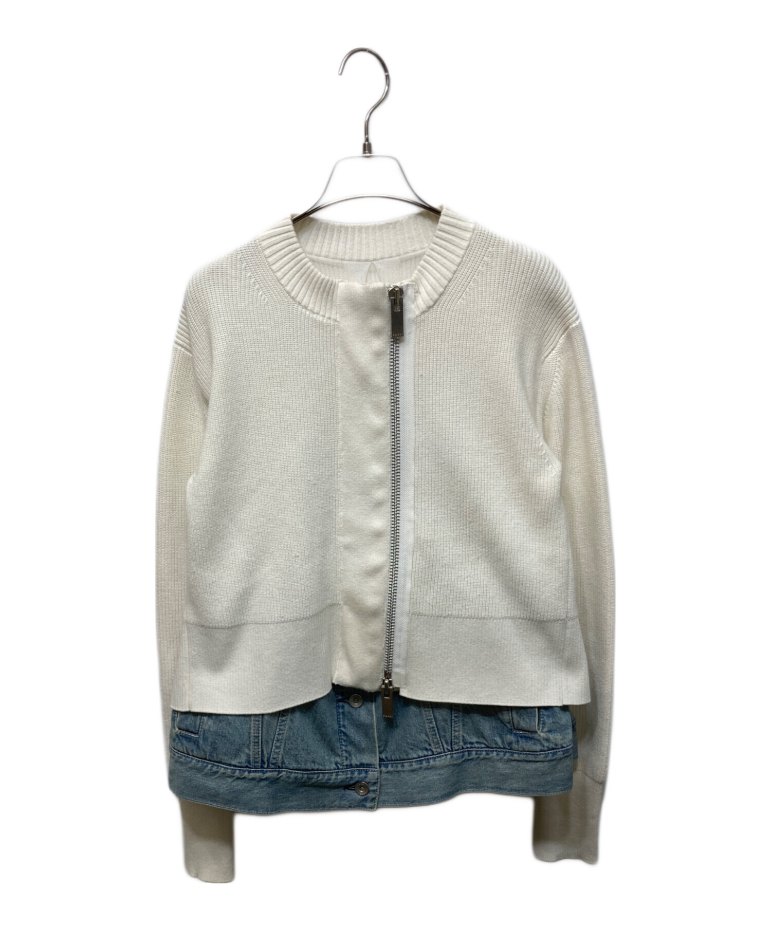 中古・古着通販】sacai (サカイ) ニットデニムドッキングジャケット