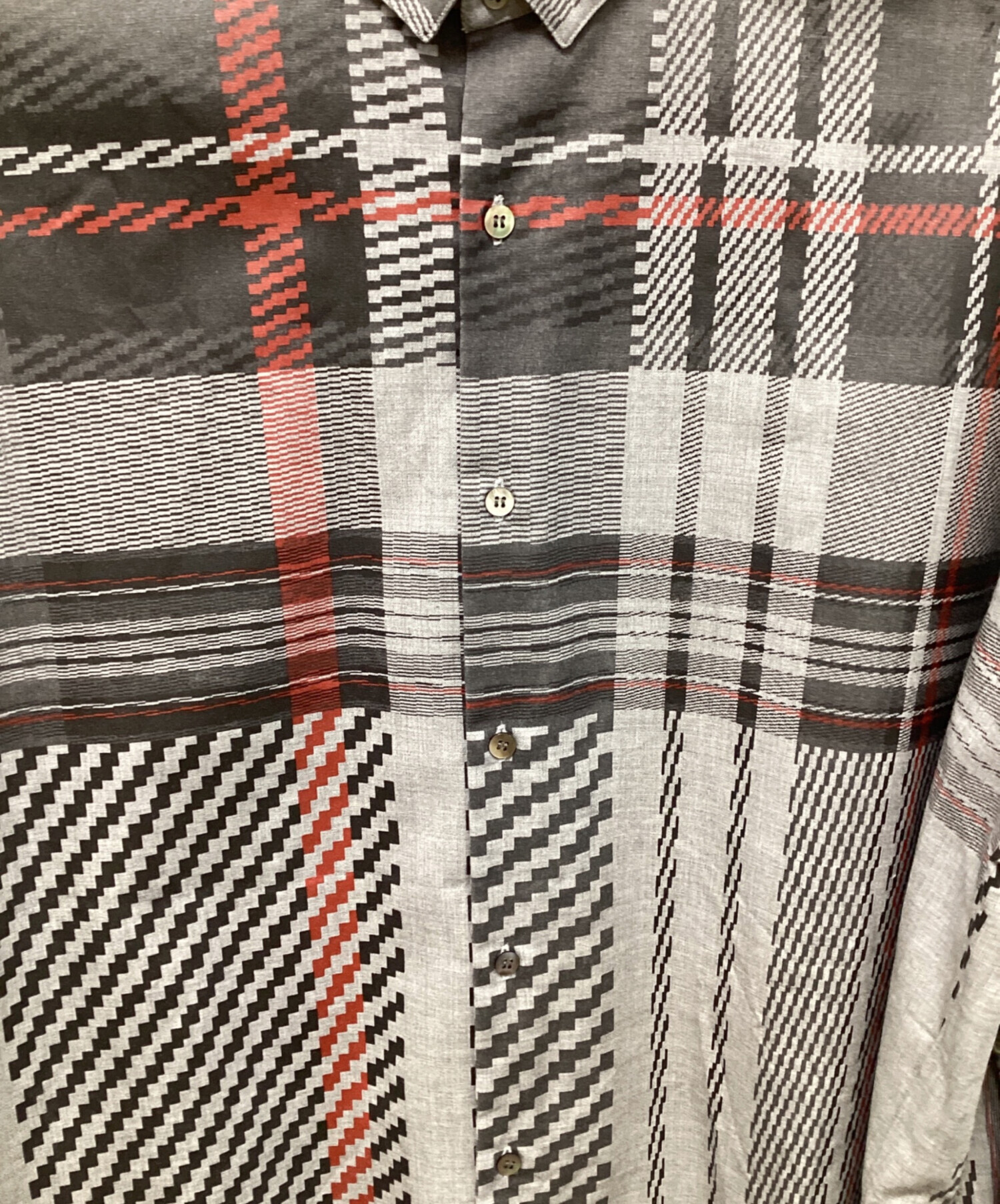 中古・古着通販】ALMOSTBLACK (オールモストブラック) チェックシャツ
