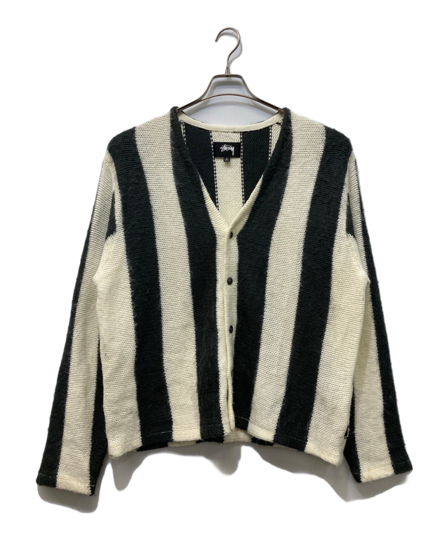 中古・古着通販】stussy (ステューシー) STRIPE BRUSHED CARDIGAN 