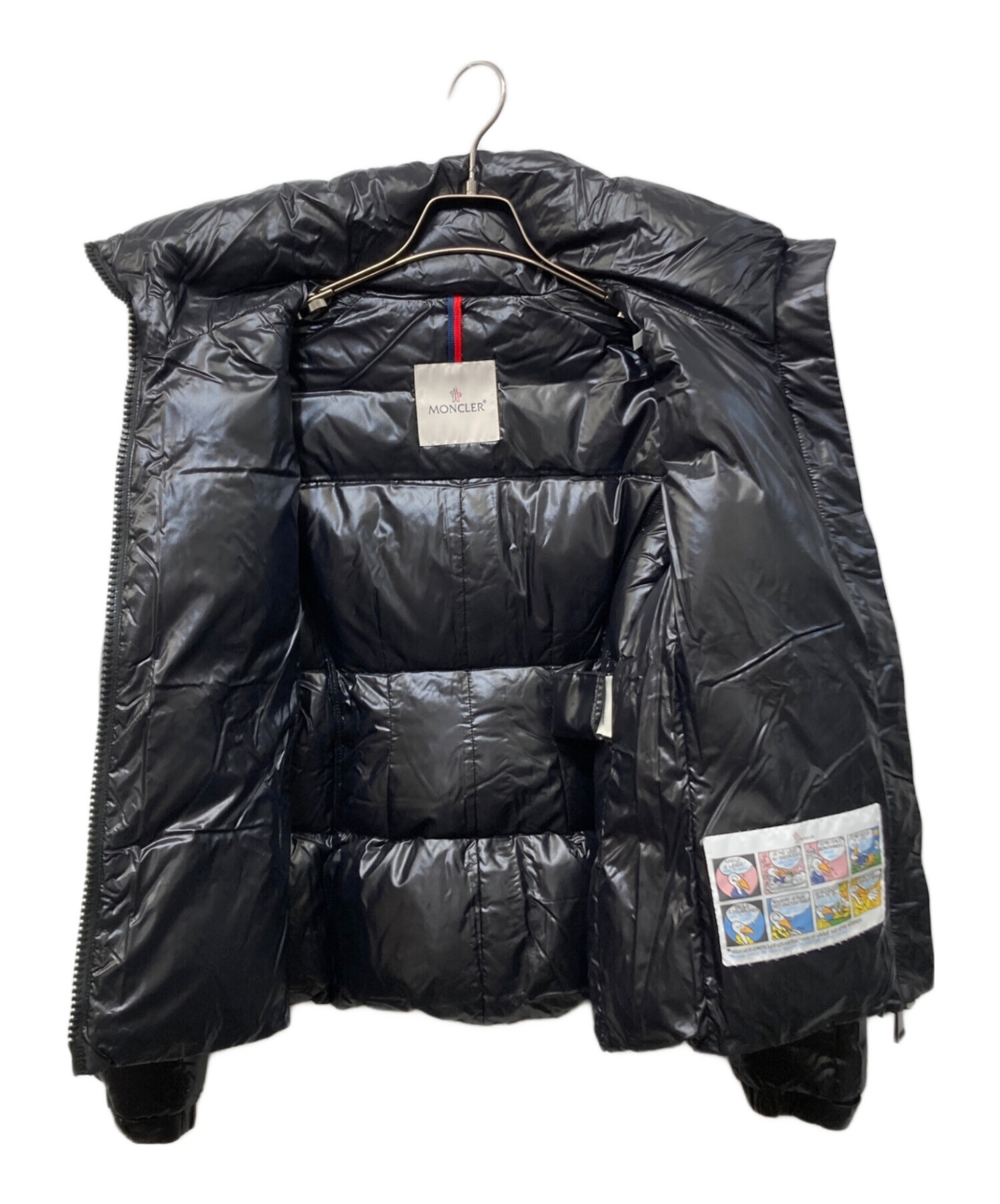 【美品】モンクレール MOYADEダウンジャケットレディース ブラック 1 中古・古着通販】MONCLER (モンクレール) MOYADE ダウンジャケット