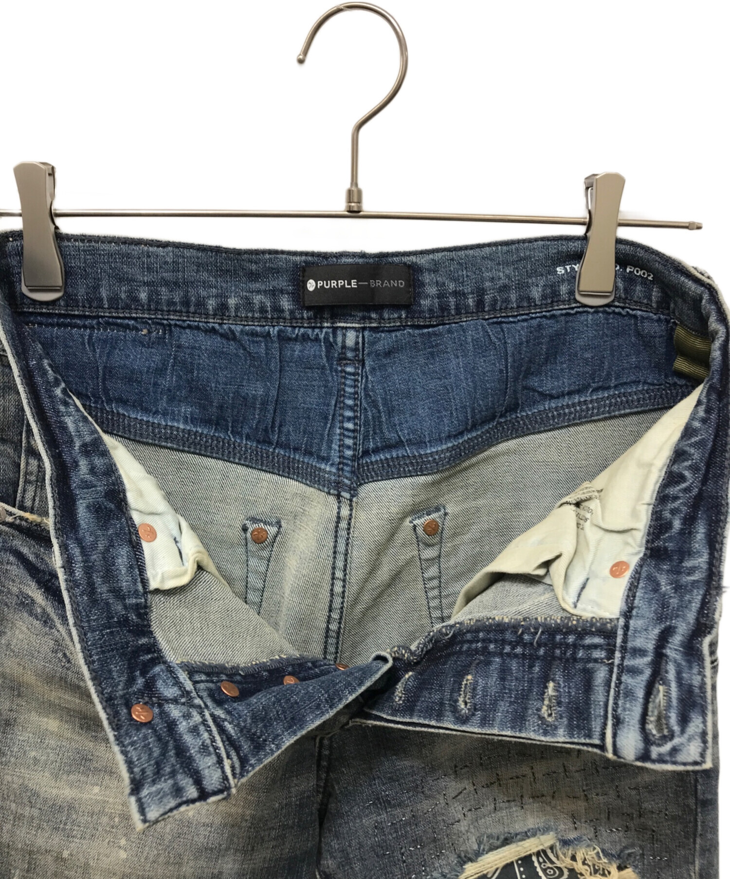 中古・古着通販】PURPLE BRAND (パープルブランド) ミッドライズスリム 