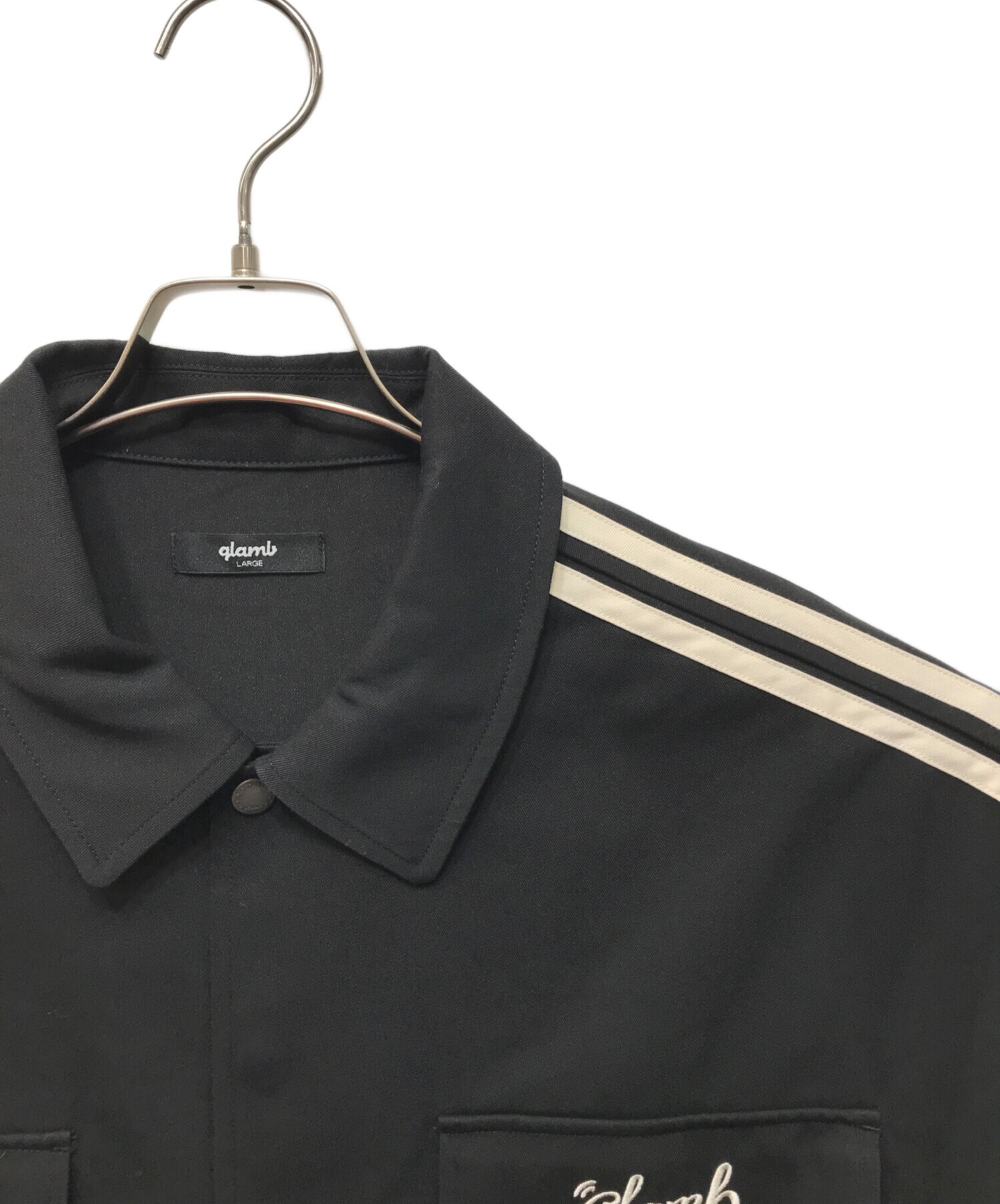 中古・古着通販】glamb (グラム) Line Jersey Shirt ブラック サイズ:L 
