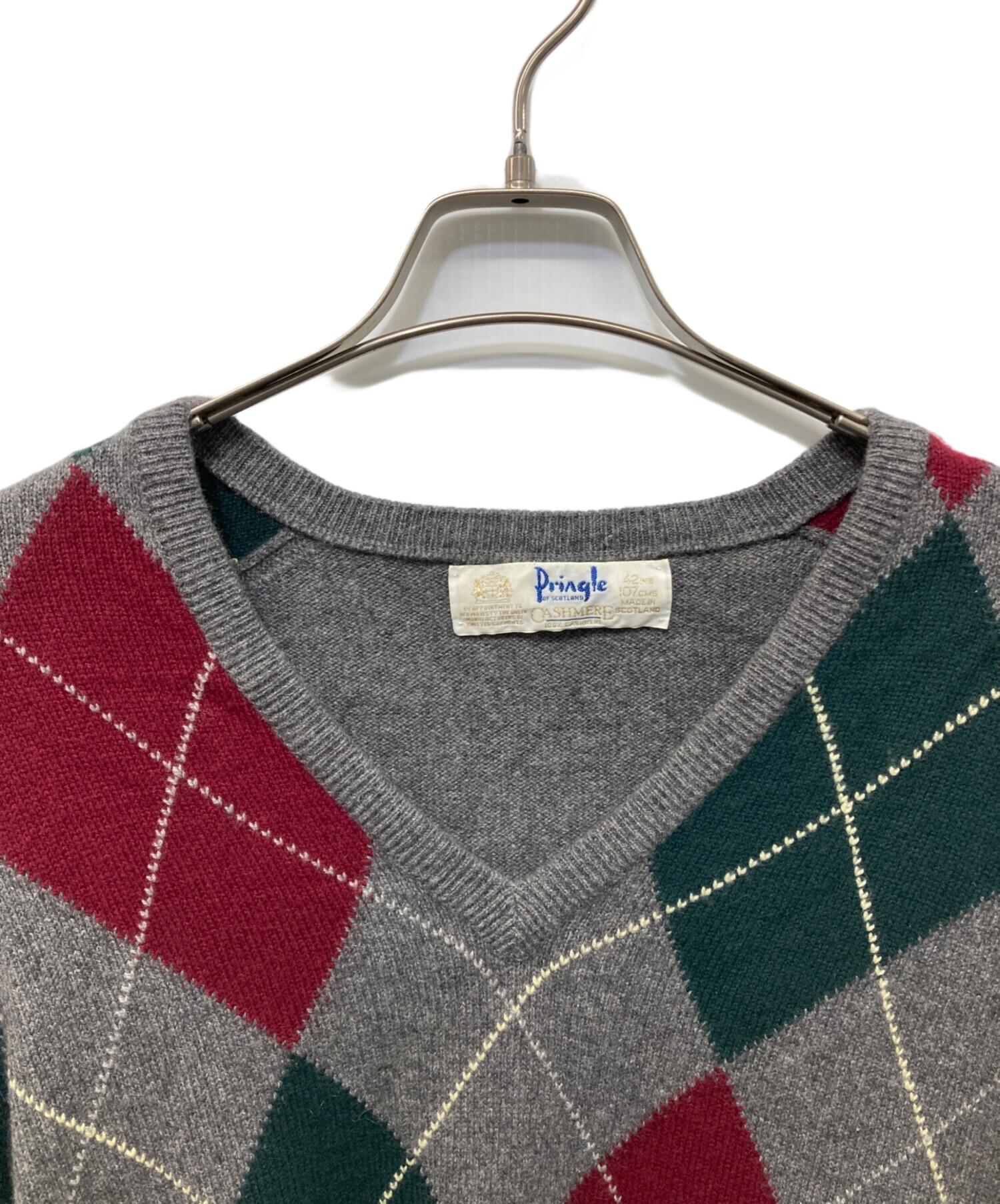 中古・古着通販】Pringle (プリングル) カシミヤアーガイルニット