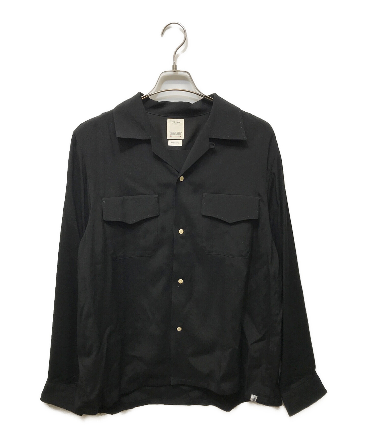 中古・古着通販】VISVIM (ビズビム) KEESEY SHIRT L/S ブラック サイズ