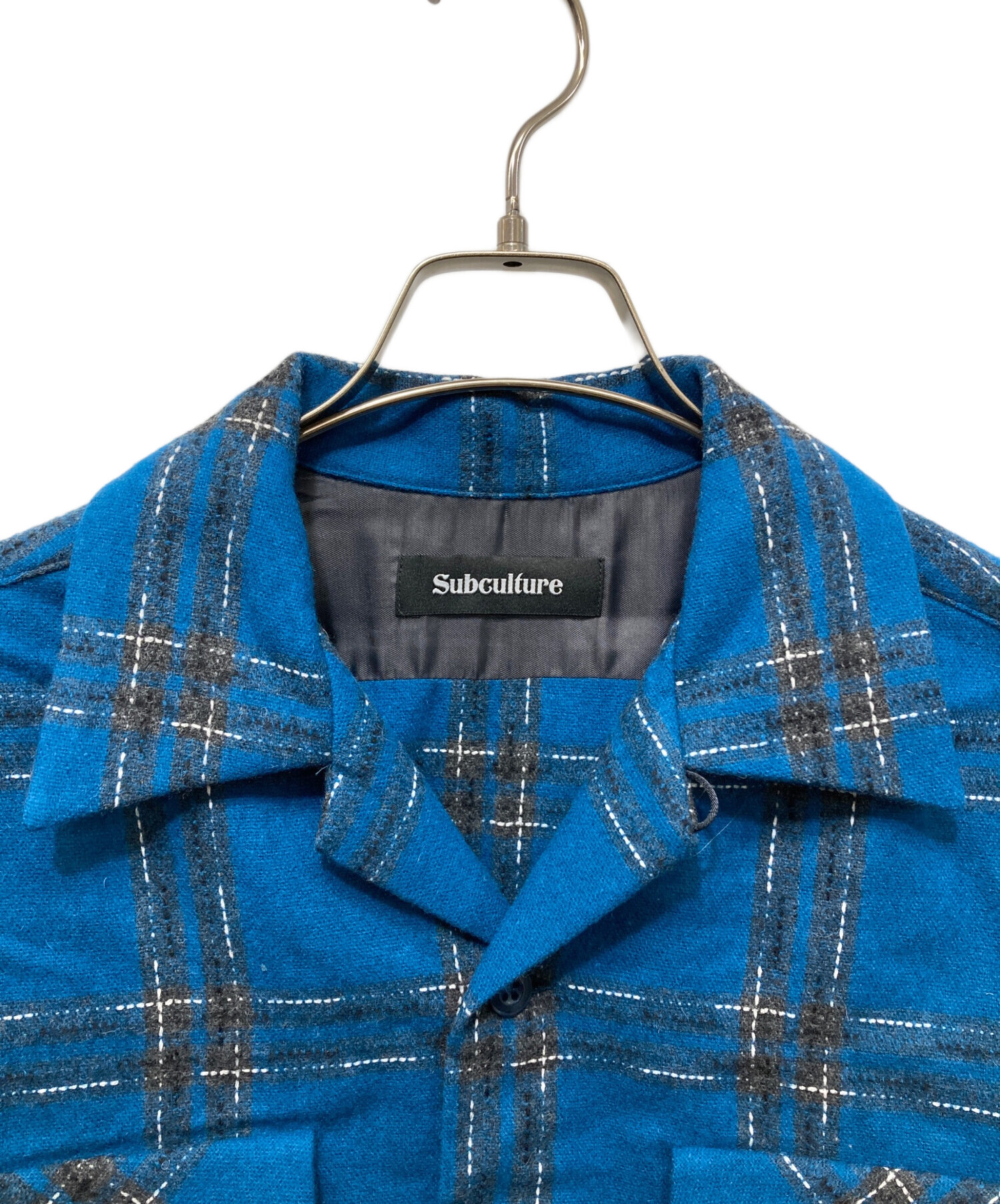 中古・古着通販】Subculture (サブカルチャー) ウールチェックオープン