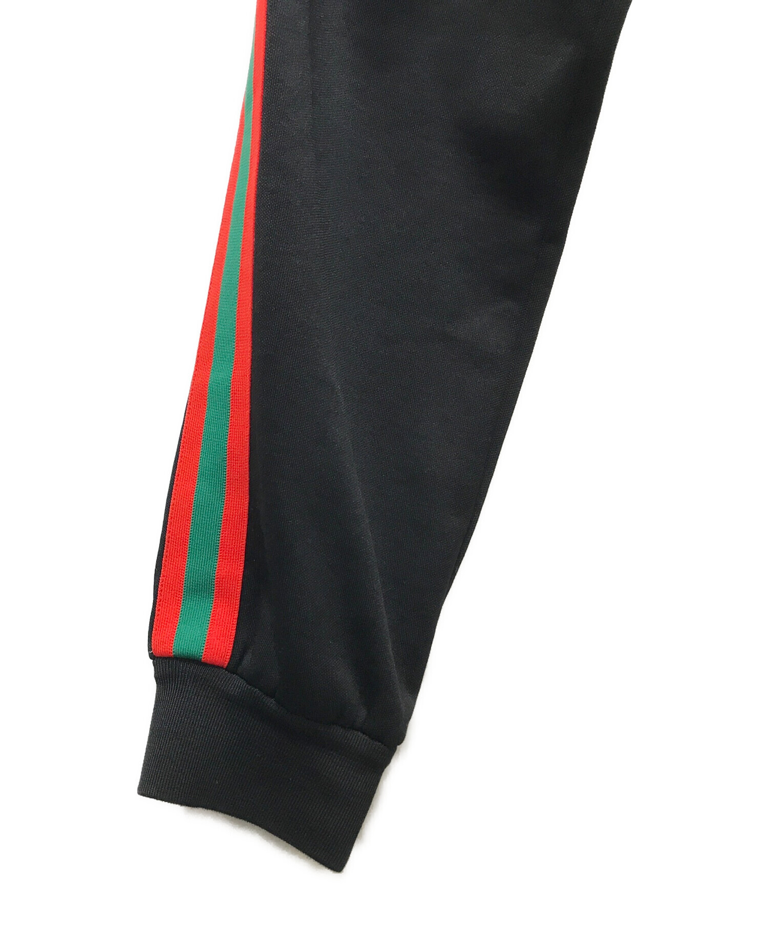【中古美品】GUCCI グッチブラックパンツ シェリーラインウエストバンド 中古・古着通販】GUCCI (グッチ) シェリーライン トラックパンツ