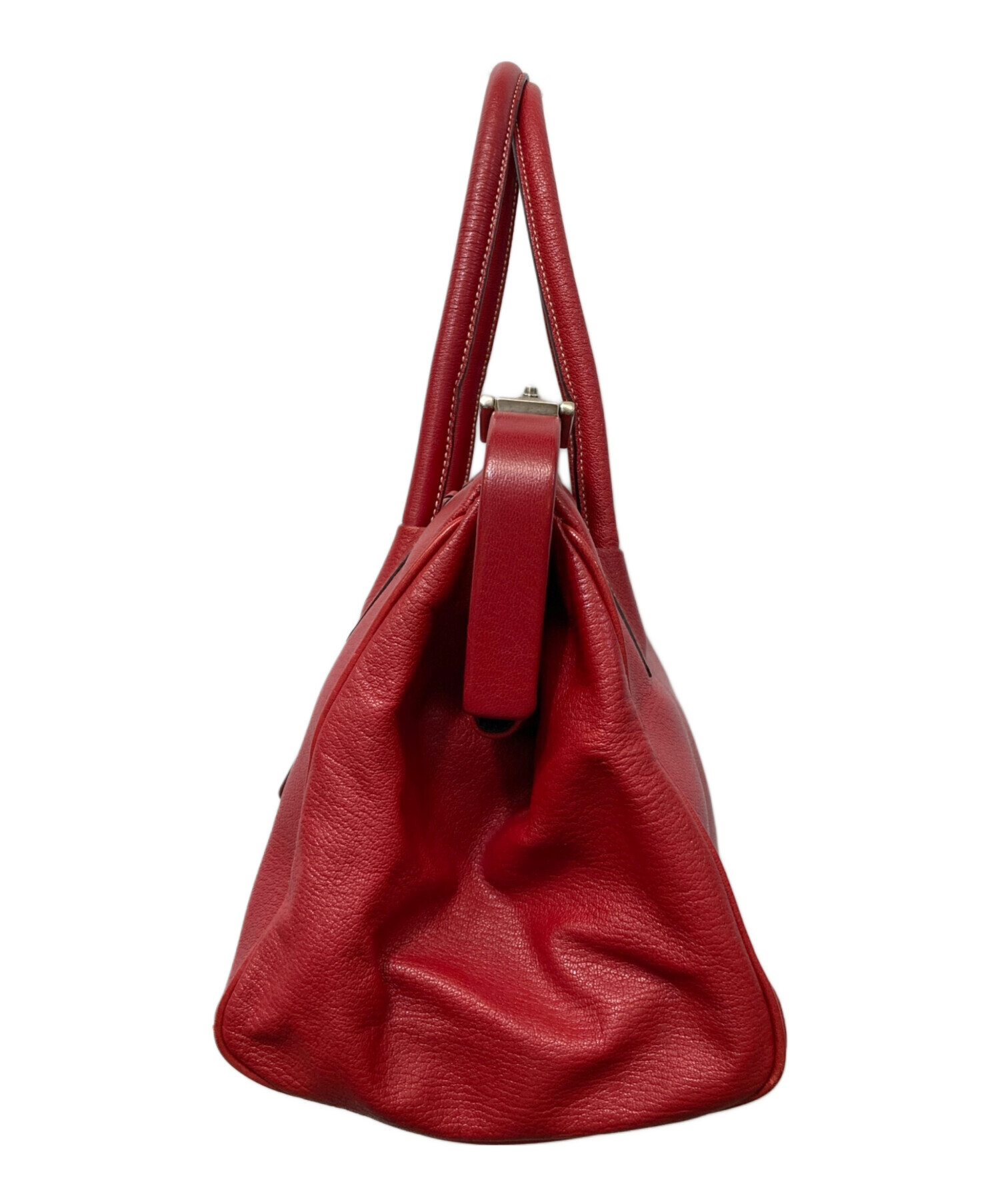 PRADA レッド ハンドバッグ 中古・古着通販】PRADA (プラダ) ハンドバッグ レッド｜ブランド