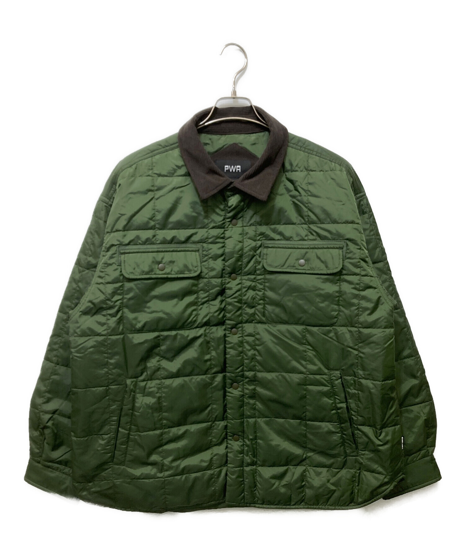 中古・古着通販】PWA (プア) QUILTED PUFFY SHIRT グリーン サイズ:L 