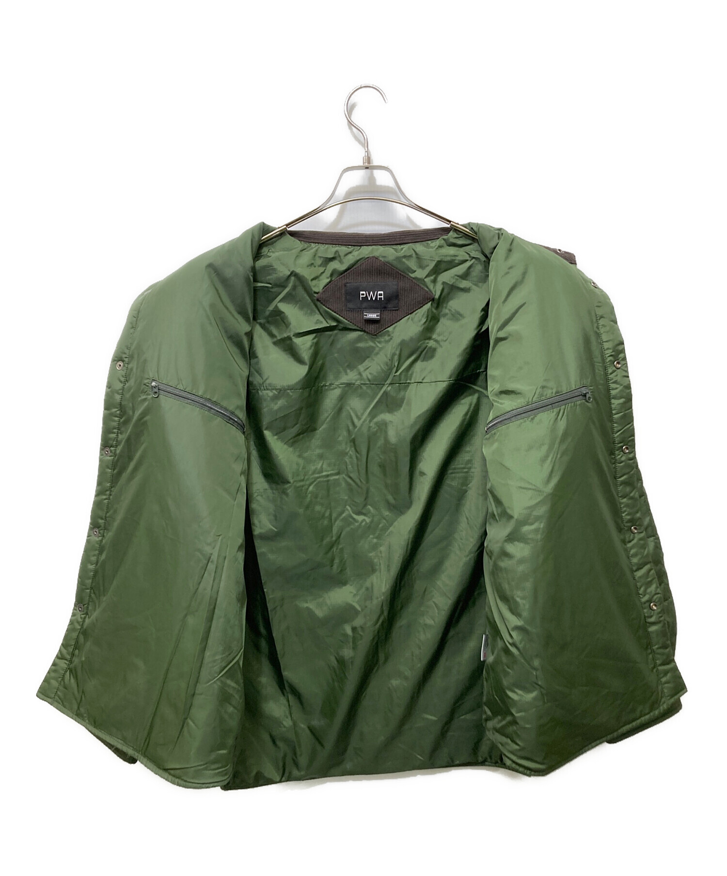 中古・古着通販】PWA (プア) QUILTED PUFFY SHIRT グリーン サイズ:L 