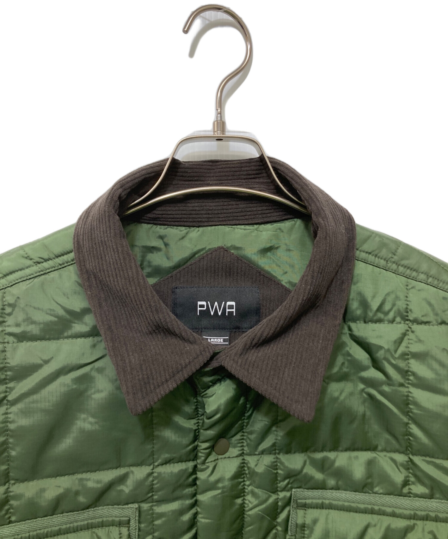 中古・古着通販】PWA (プア) QUILTED PUFFY SHIRT グリーン サイズ:L 