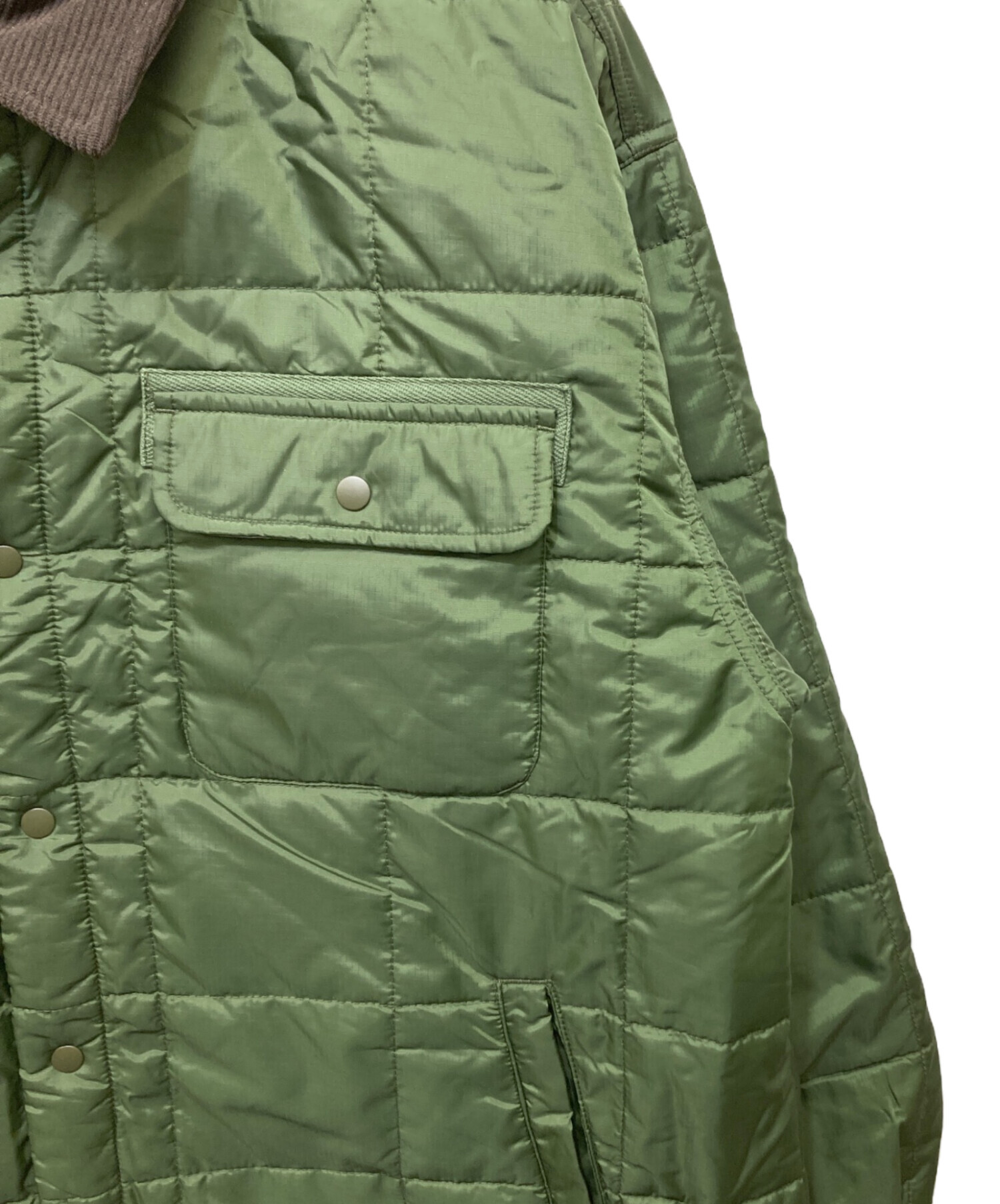 中古・古着通販】PWA (プア) QUILTED PUFFY SHIRT グリーン サイズ:L 