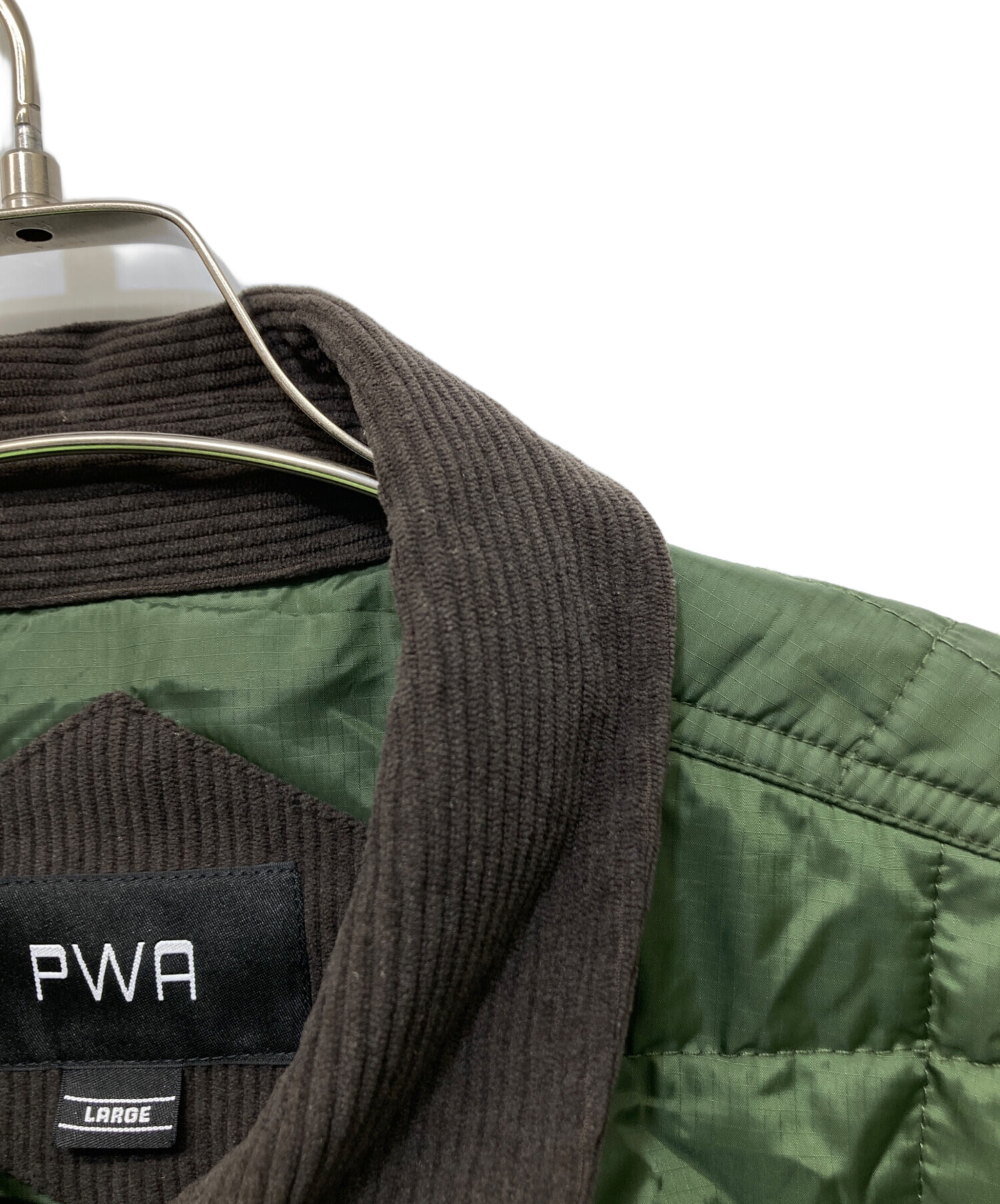 中古・古着通販】PWA (プア) QUILTED PUFFY SHIRT グリーン サイズ:L 