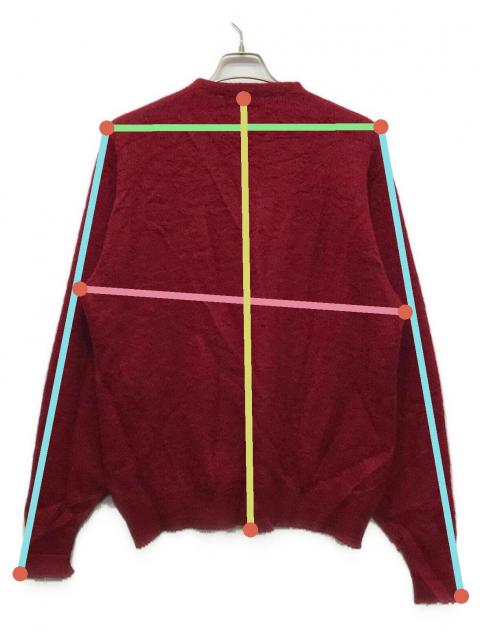 中古・古着通販】USED (ユーズド) モヘアカーディガン ボルドー サイズ