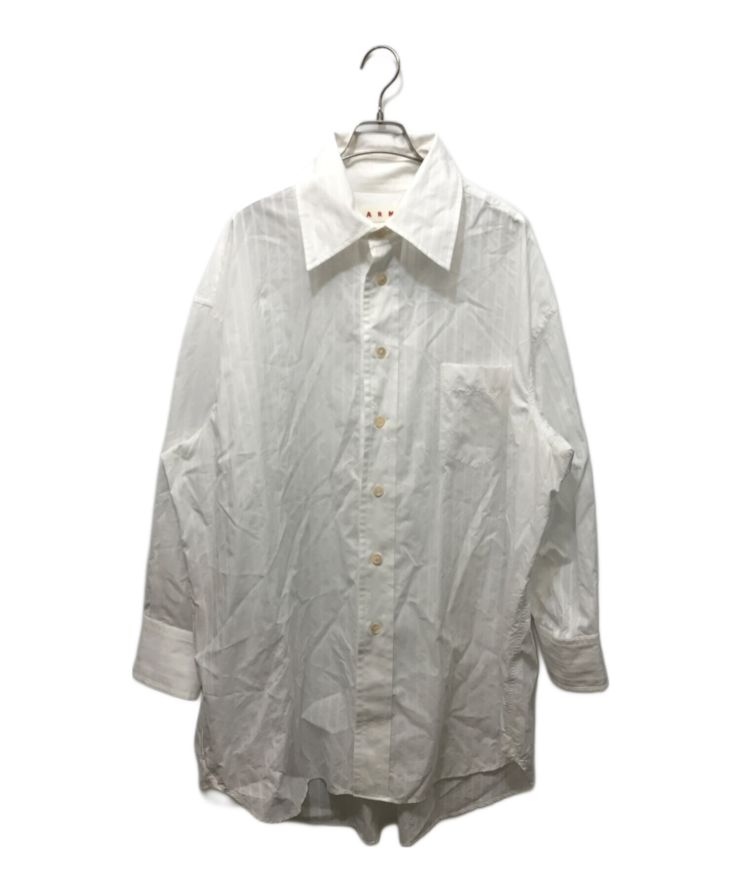 中古・古着通販】MARNI (マルニ) ストライプワイドシャツ ホワイト 