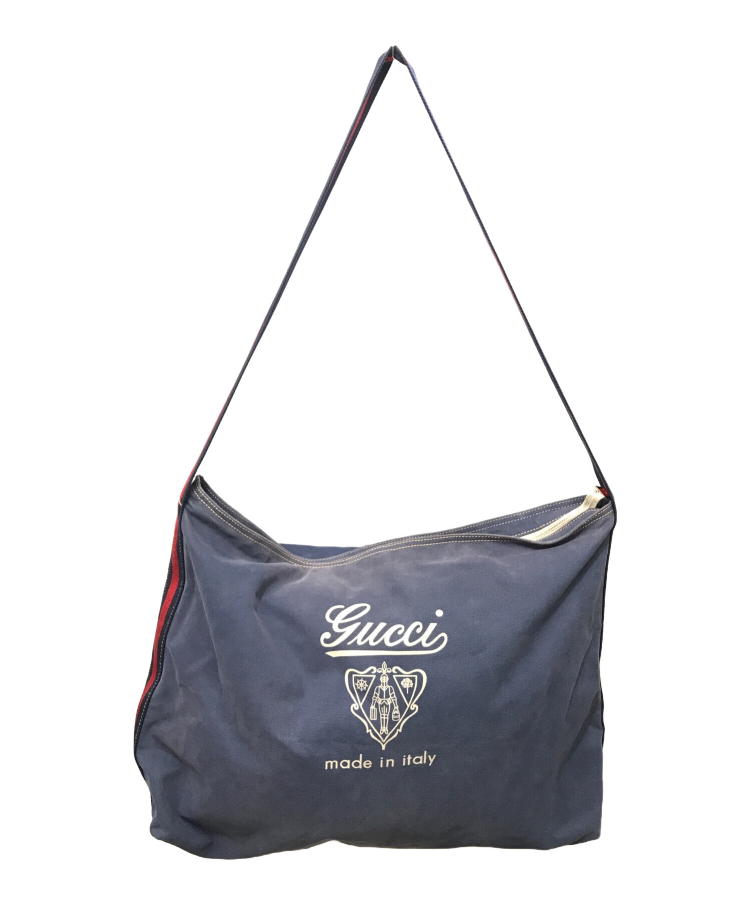 中古・古着通販】GUCCI (グッチ) ロゴキャンバスショルダーバッグ 