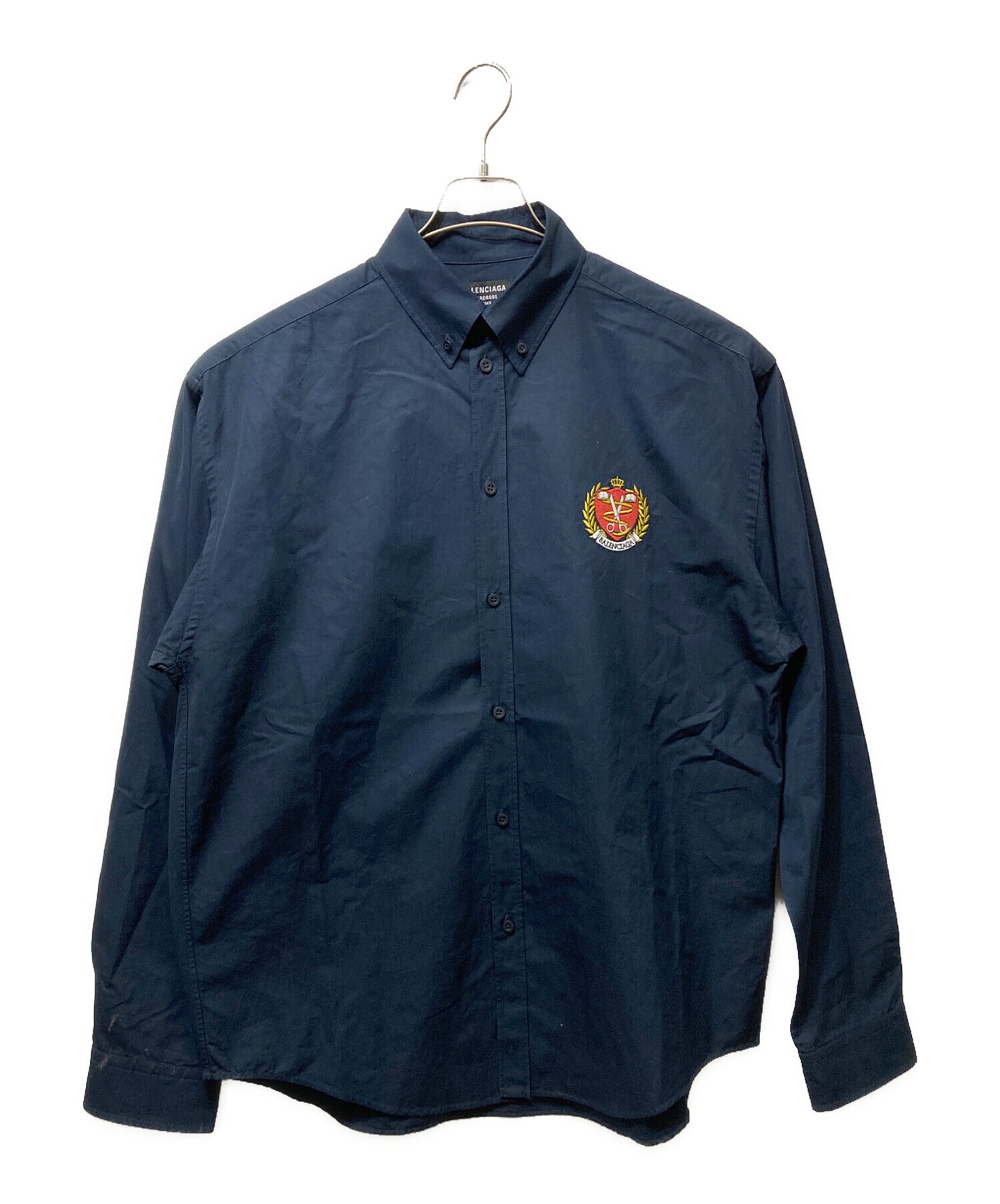 BALENCIAGA◇長袖シャツ/36/コットン/ブラック/534333 TBL96/ALL OVER