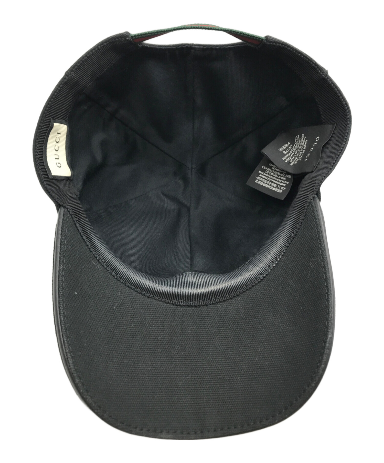 中古・古着通販】GUCCI (グッチ) ベースボールキャップ ブラック 
