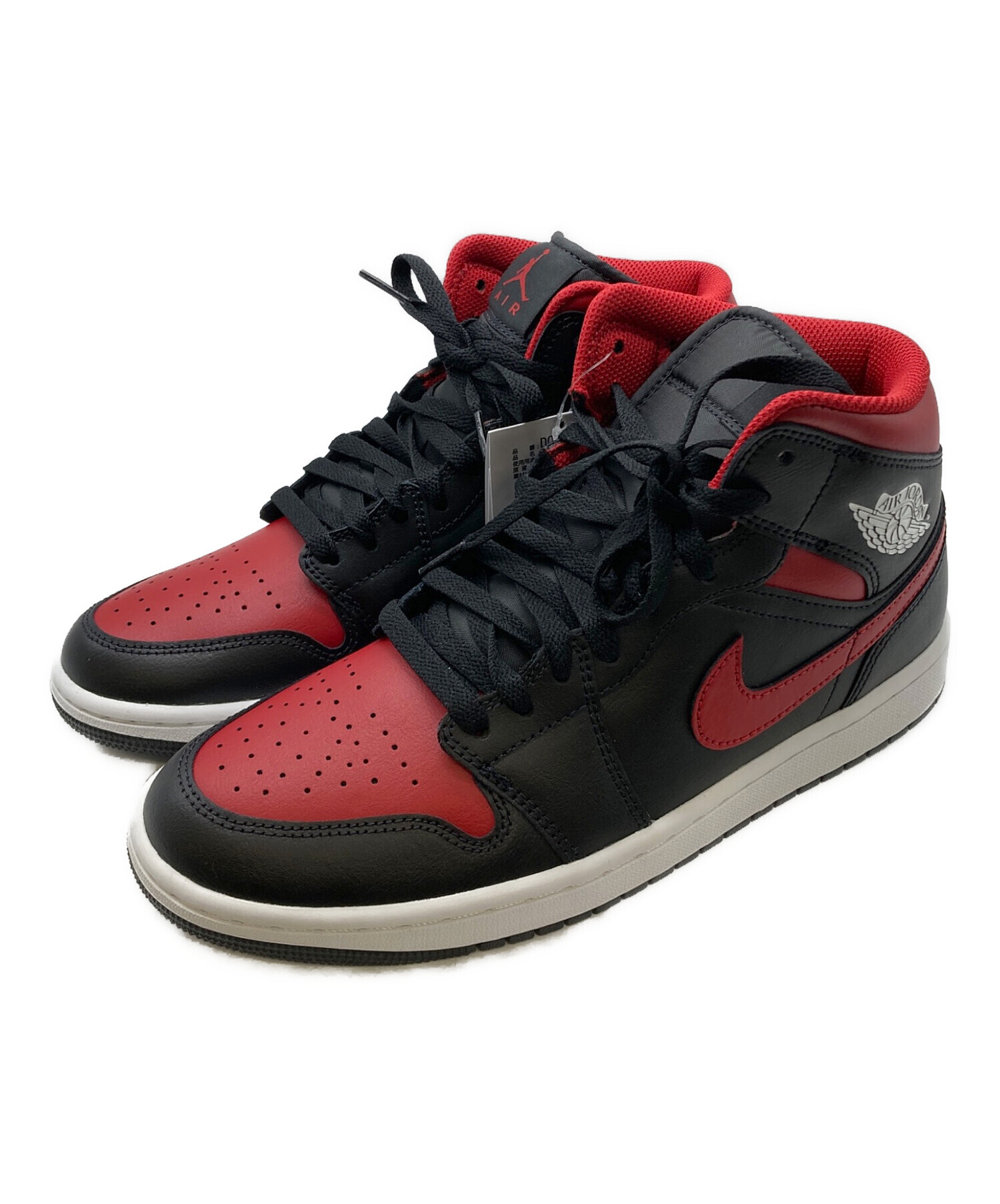 中古・古着通販】NIKE (ナイキ) AIR JORDAN 1 MID ブラック×レッド 