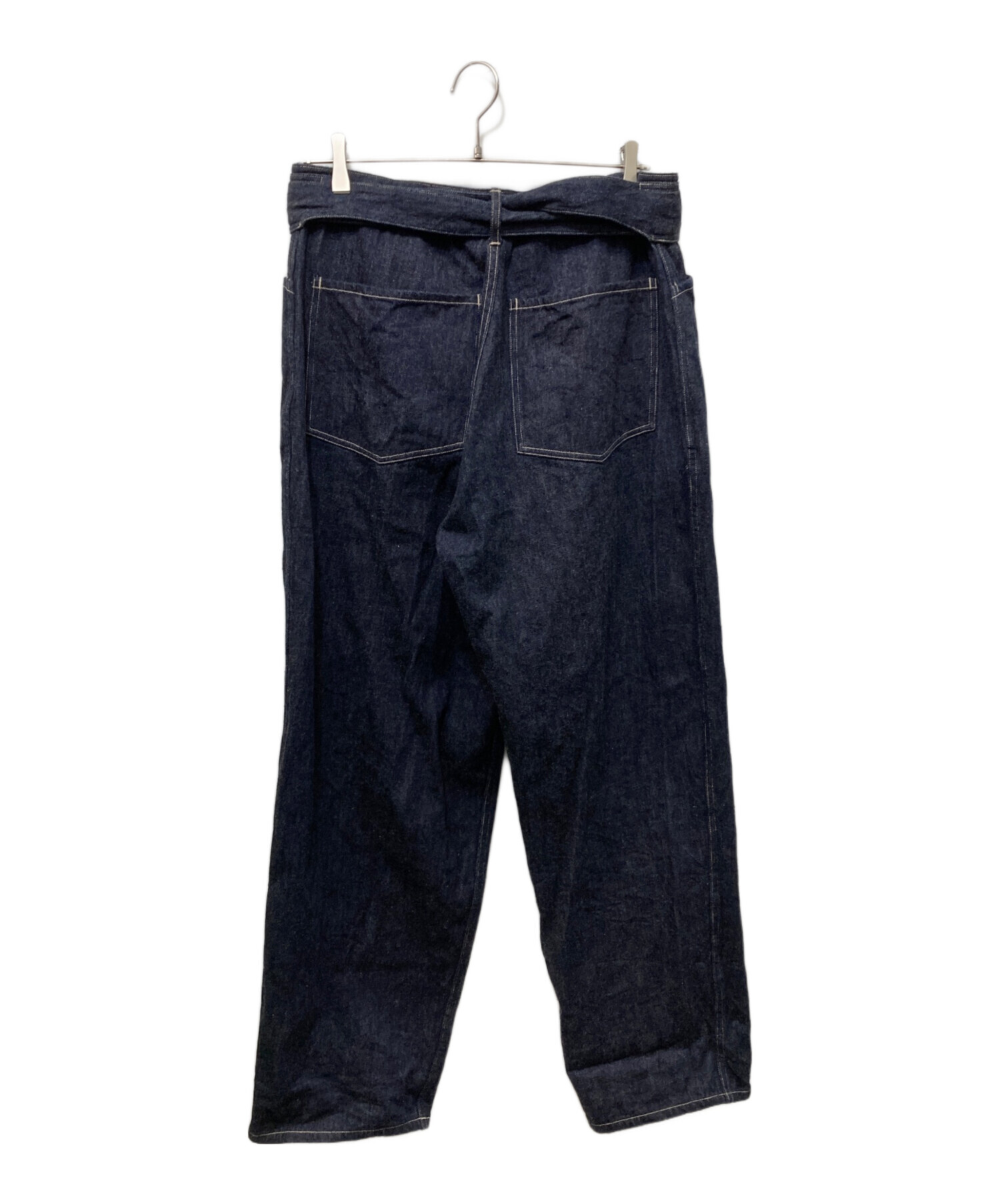 【未使用】COMOLI コモリ ベルテッドデニムパンツ インディゴ メンズ 2 中古・古着通販】COMOLI (コモリ) デニムベルテッドパンツ インディゴ