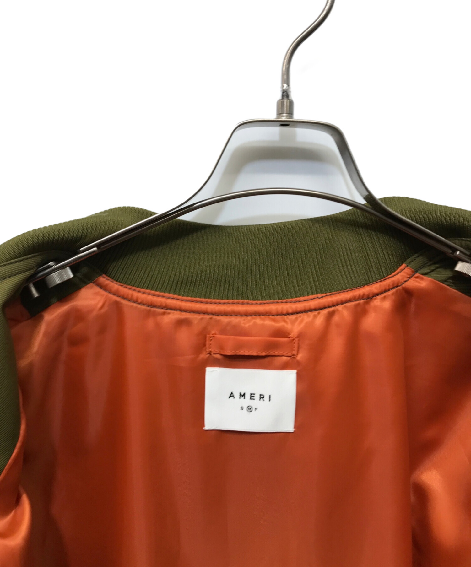 中古・古着通販】AMERI (アメリ) MA1 LIKE LIGHT LONG COAT グリーン 