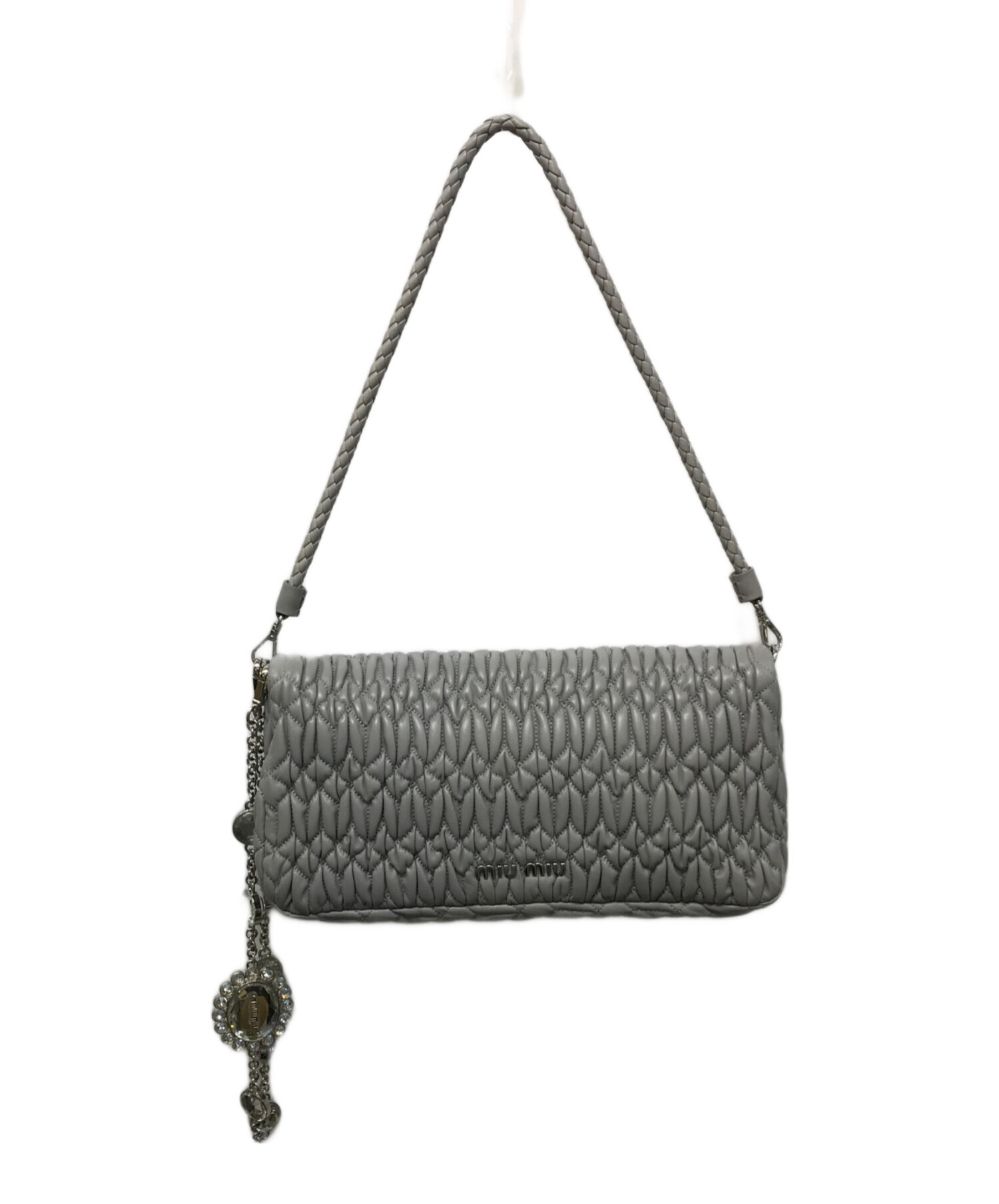 Miu Miu NAPPA CRISTAL　ショルダーバッグ 中古・古着通販】MIU MIU (ミュウミュウ) ナッパクリスタル