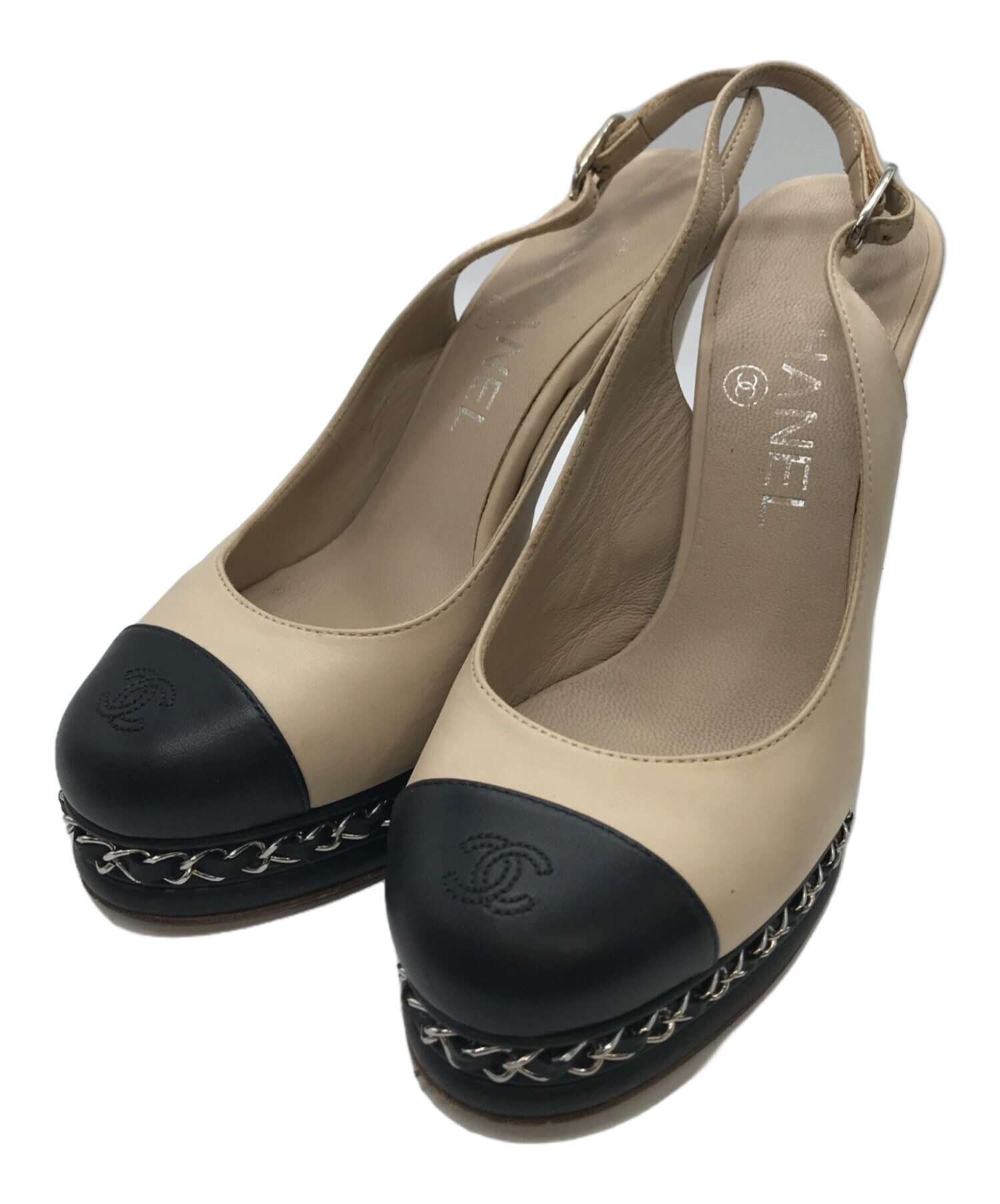 中古・古着通販】CHANEL (シャネル) パンプス ベージュ サイズ:35C 