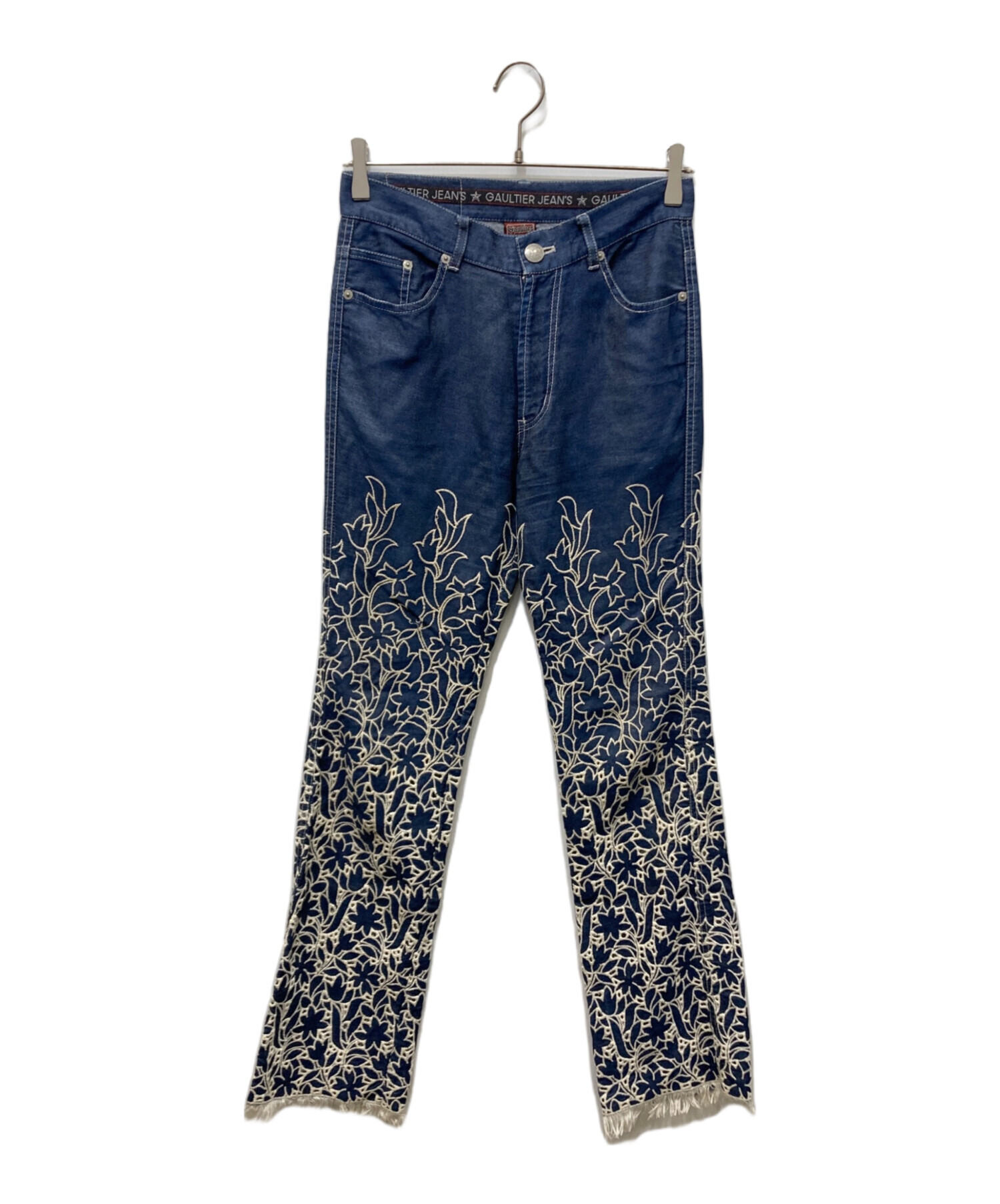 中古・古着通販】GAULTIER JEANS (ゴルチエジーンズ) 刺繍フレアパンツ 
