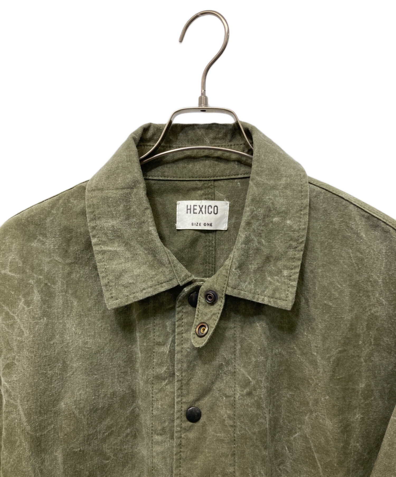 中古・古着通販】HEXICO (ヘキシコ) TENT CLOTH COACH JACKET オリーブ