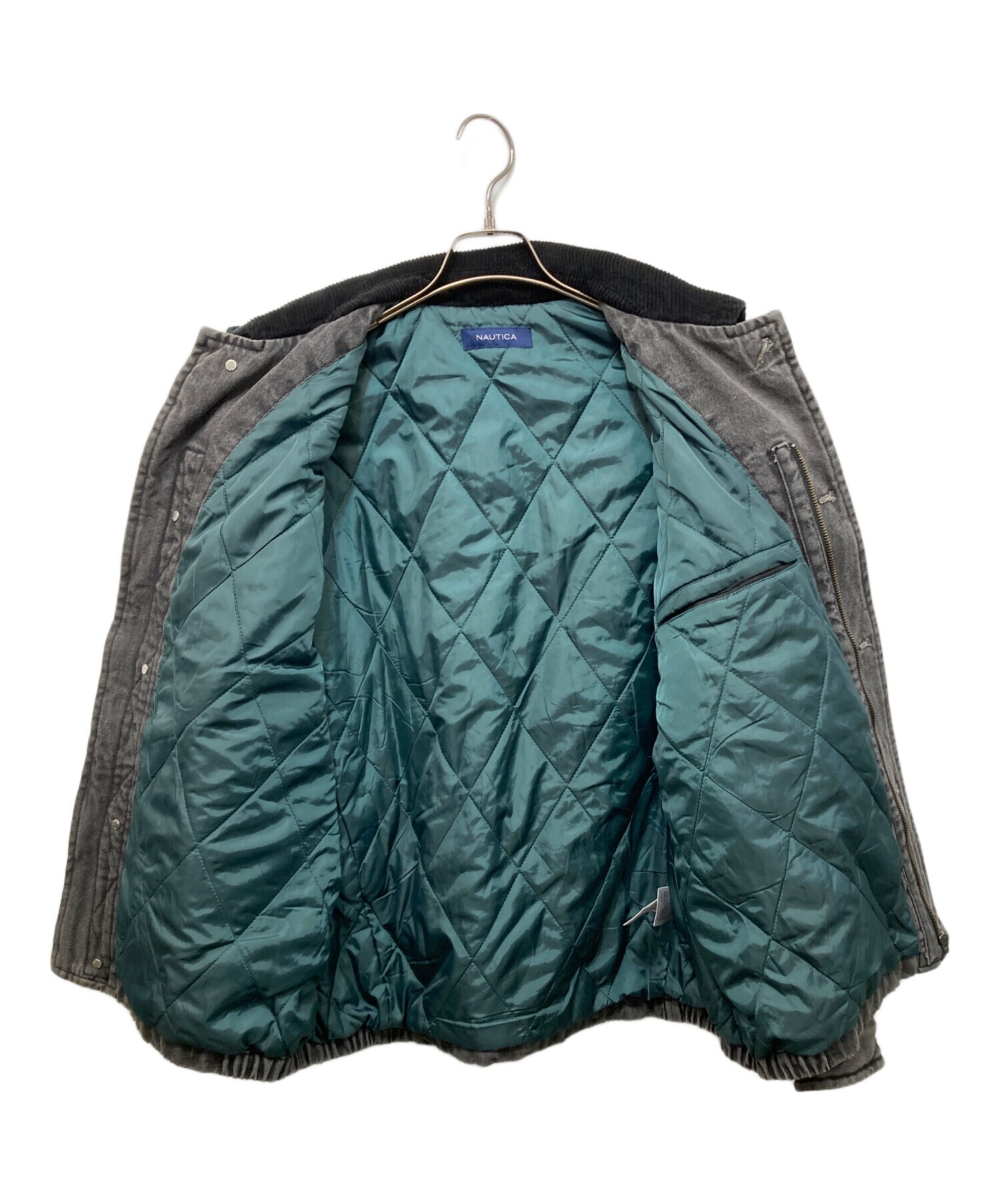 中古・古着通販】NAUTICA (ノーティカ) デニムブルゾン グレー サイズ 