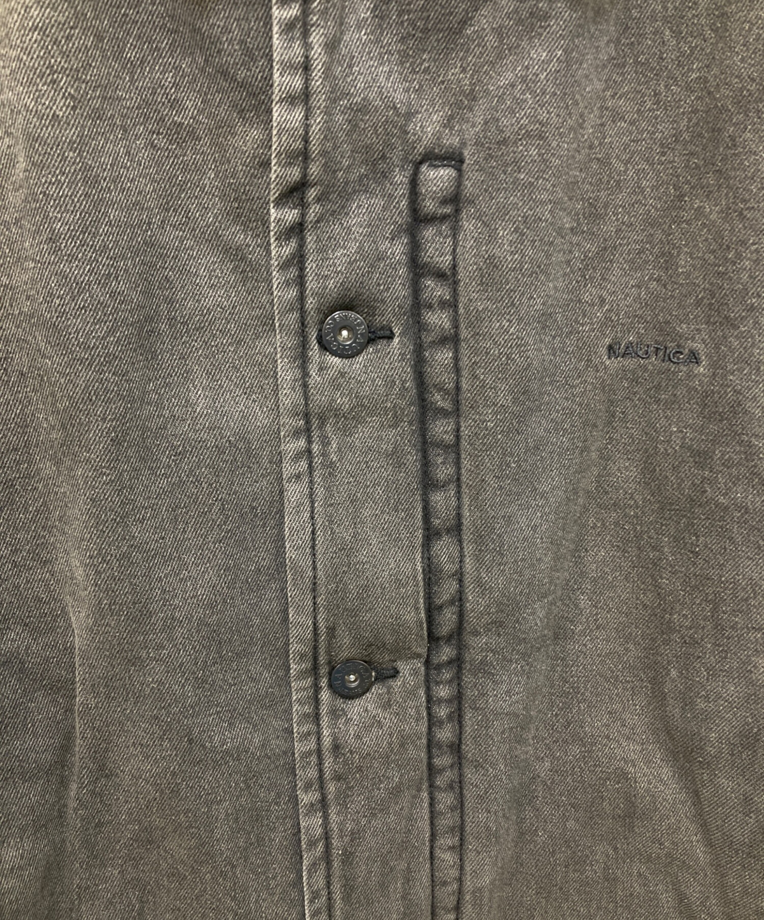 中古・古着通販】NAUTICA (ノーティカ) デニムブルゾン グレー サイズ 