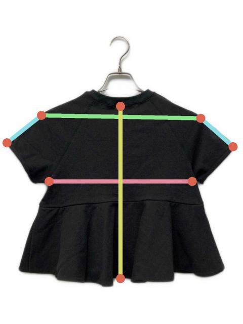 中古・古着通販】yori (ヨリ) ドライコンパクト裏毛フレアTee ブラック