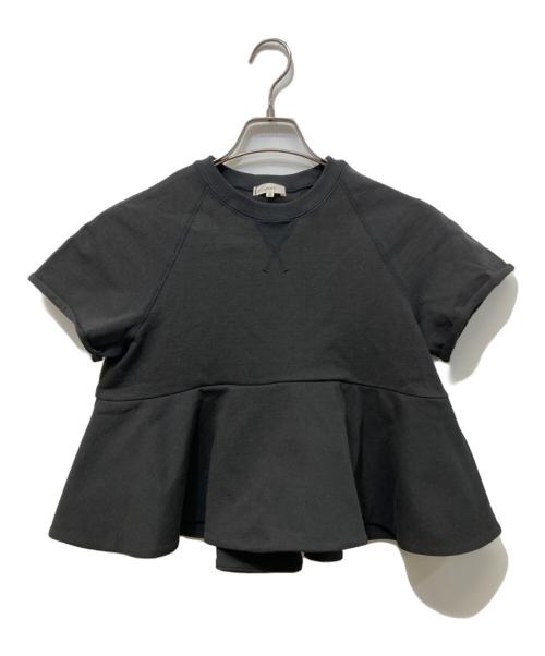 中古・古着通販】yori (ヨリ) ドライコンパクト裏毛フレアTee ブラック