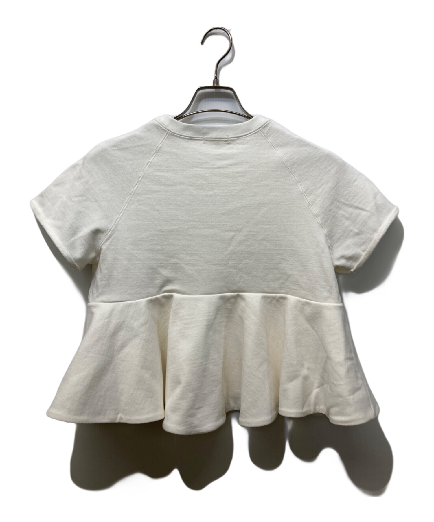中古・古着通販】yori (ヨリ) ドライコンパクト裏毛フレアTee ホワイト