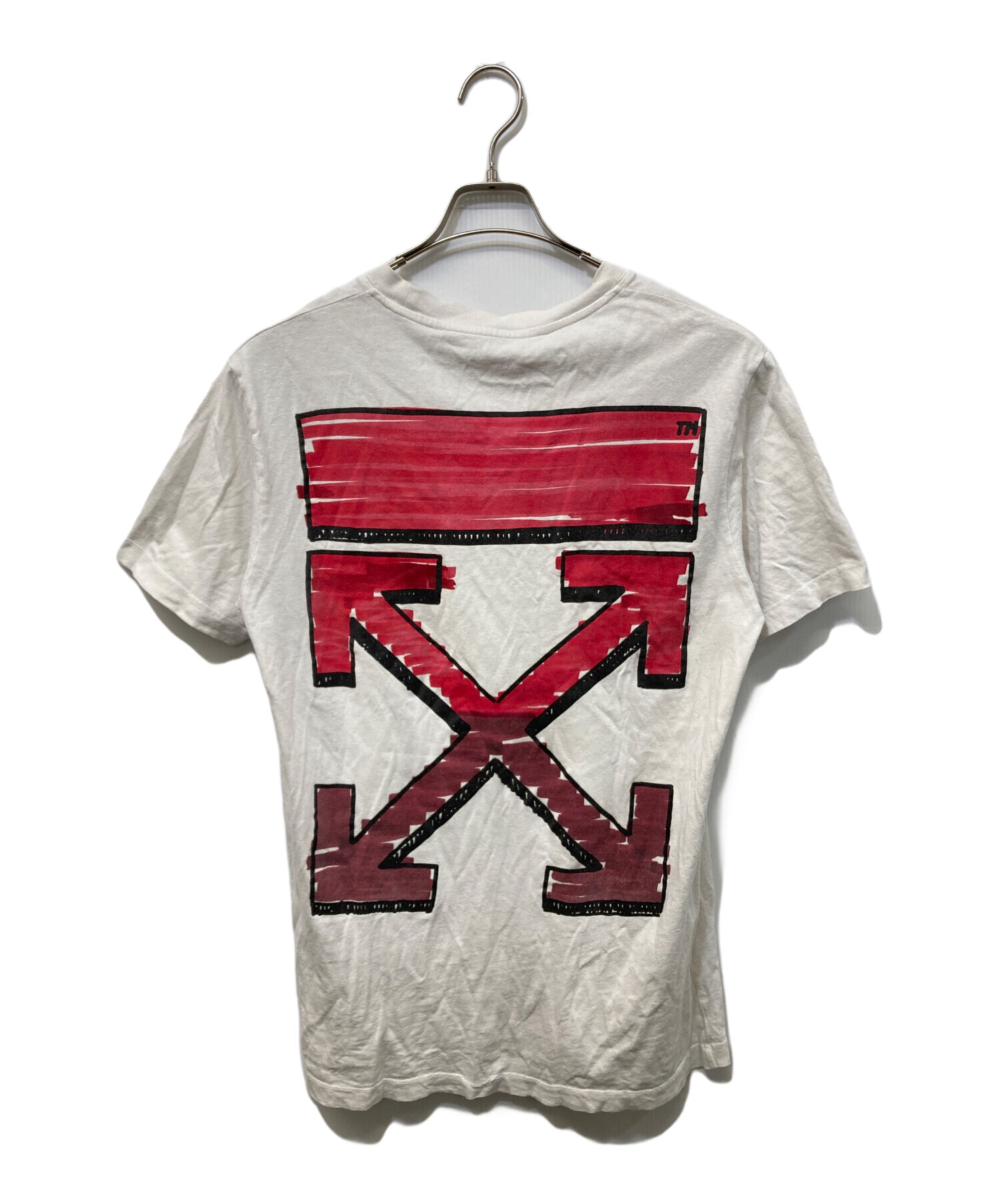 オフホワイトMコットン プリント off-white マーカー パーカー