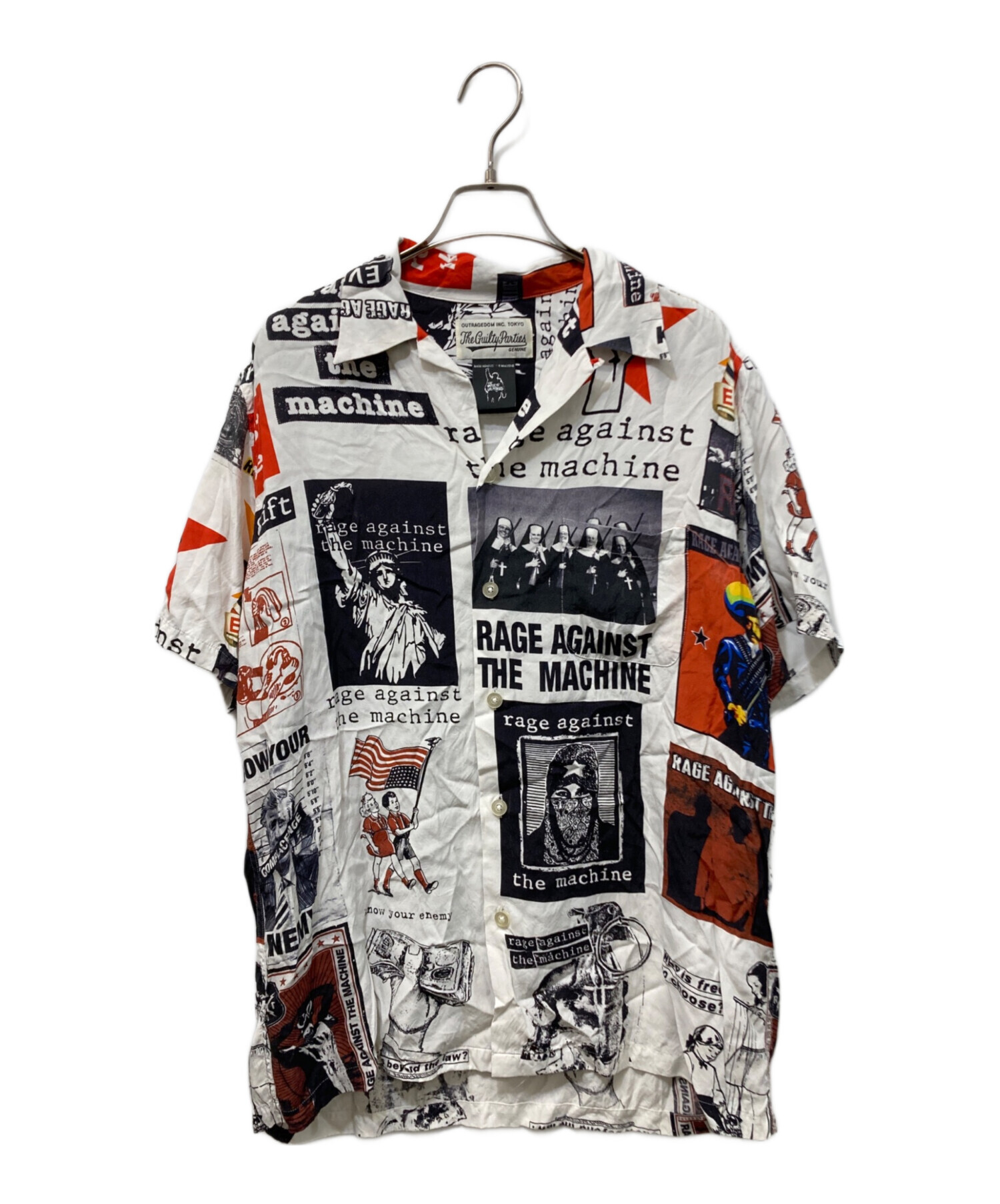 RAGE AGAINST THE MACHINE 火炎瓶 GREEN 90s Hanes XXL | 古着屋NAKA 