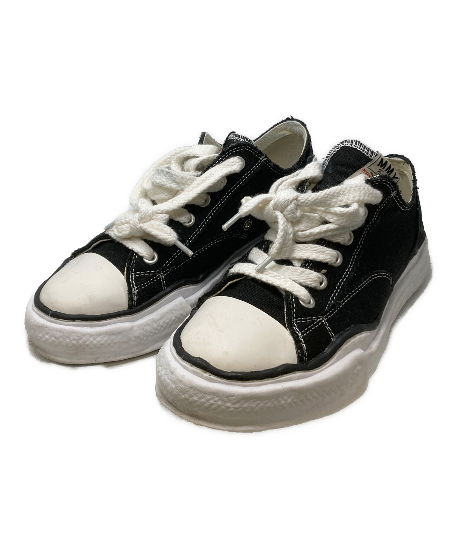 【中古】ミハラヤスヒロ MIHARA YASUHIRO PETERSON CANVAS LOW ピーターソン ローカットスニーカー 靴 40 ブラック 中古・古着通販】Maison MIHARA YASUHIRO (メゾン ミハラ ヤスヒロ