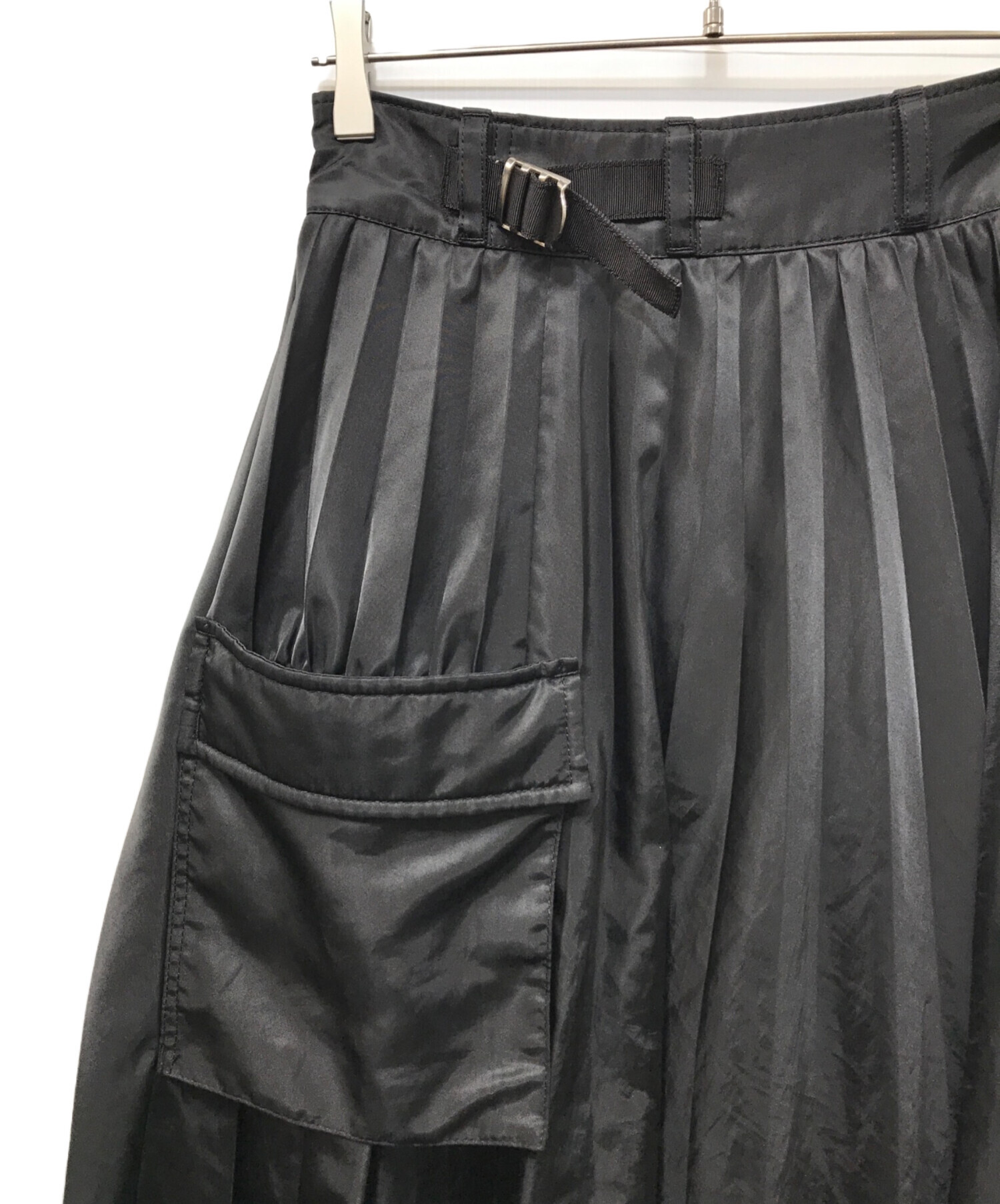 中古・古着通販】sacai (サカイ) Nylon Twill Skirt ブラック サイズ:2