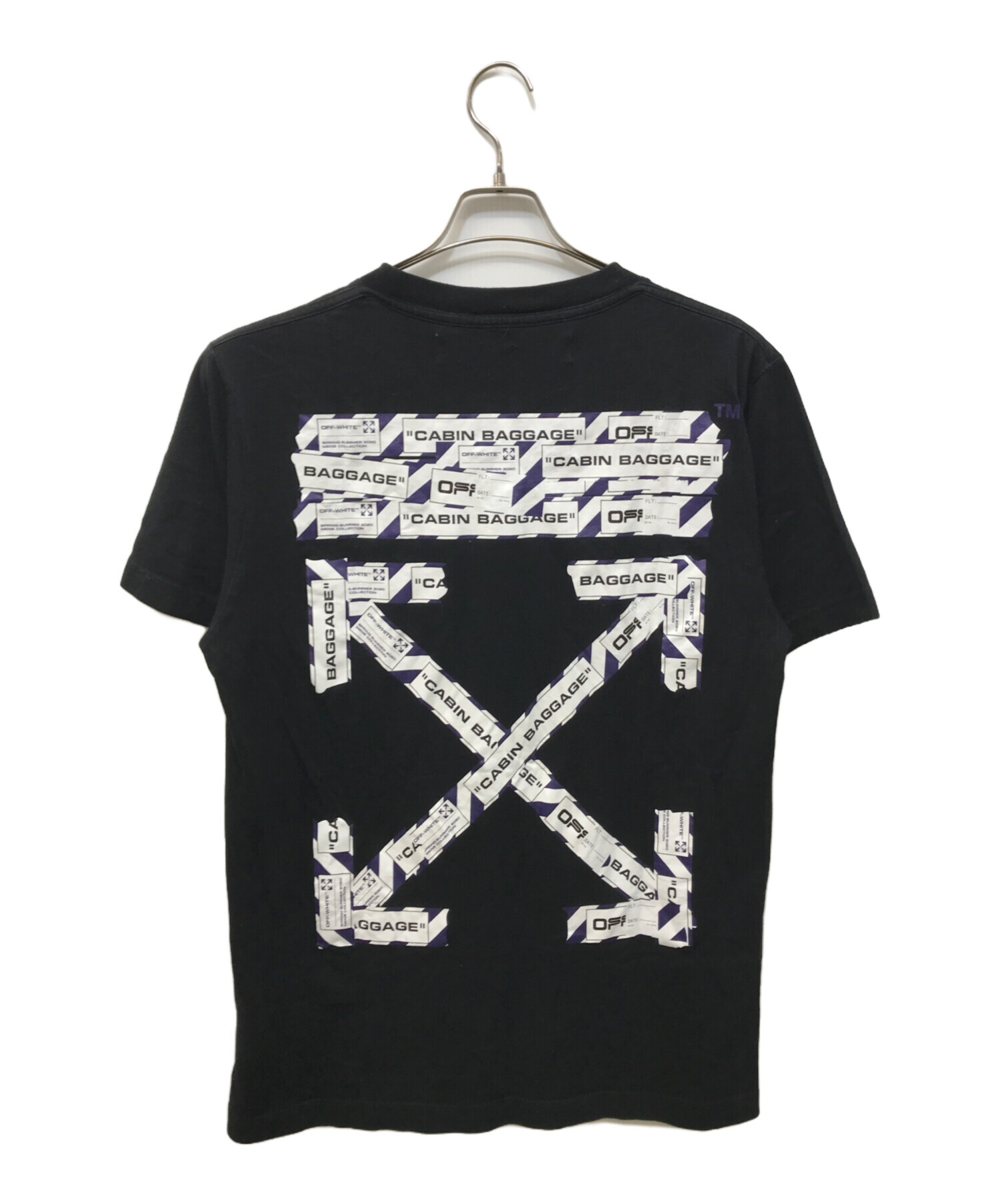 中古・古着通販】OFFWHITE (オフホワイト) AIRPORT TAPE S/S SLIM TEE