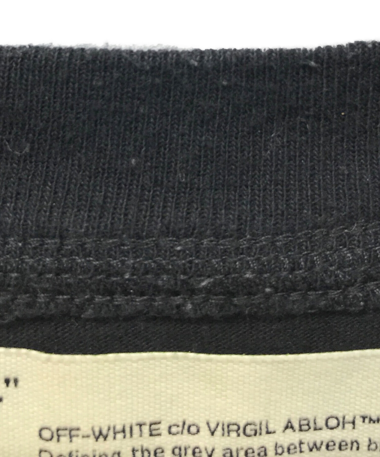 中古・古着通販】OFFWHITE (オフホワイト) AIRPORT TAPE S/S SLIM TEE