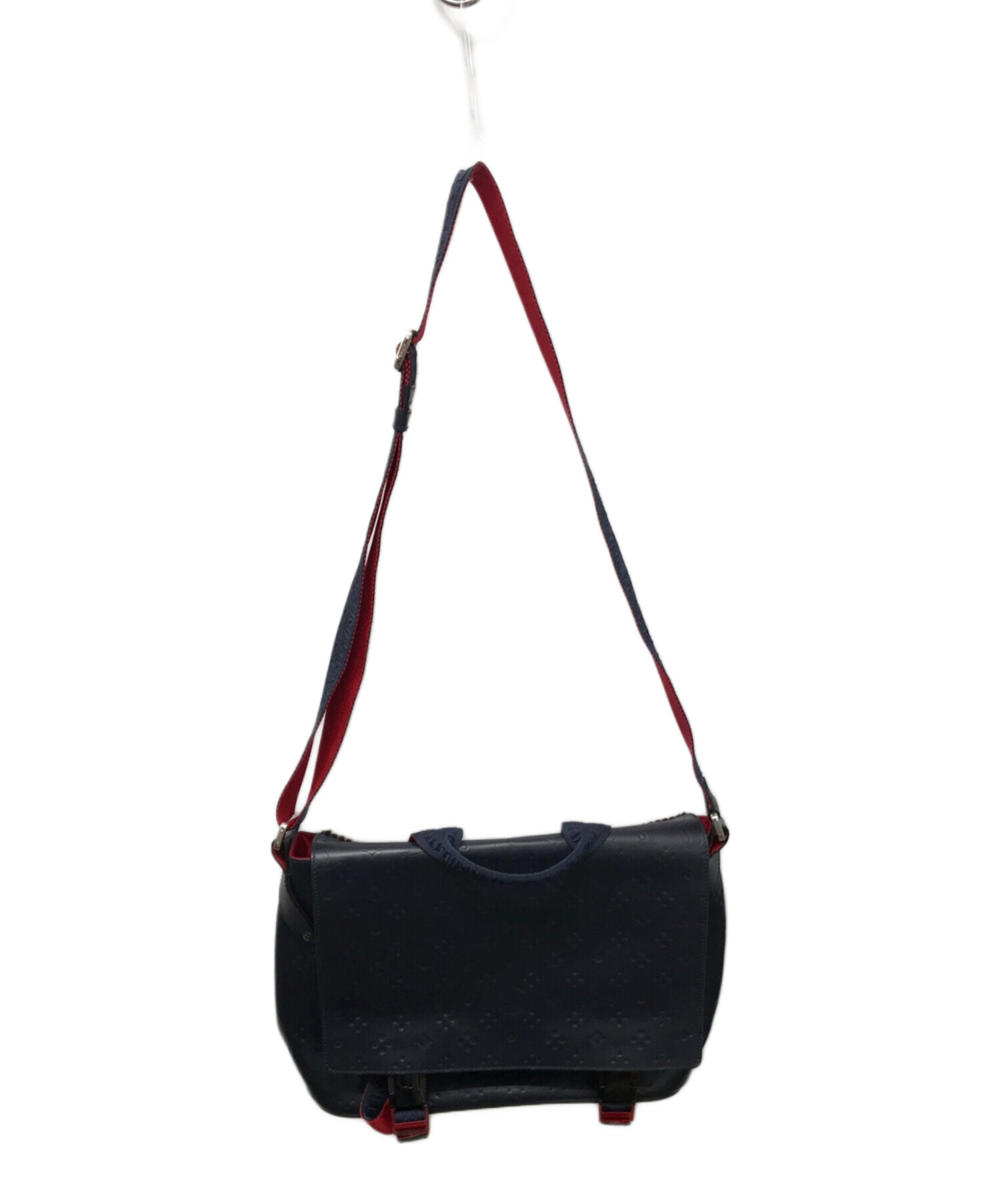 Christian Louboutin メッセンジャーバッグ 黒/赤 中古・古着通販】Christian Louboutin (クリスチャン・ルブタン