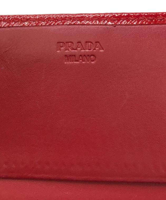 中古・古着通販】PRADA (プラダ) リボン長財布 レッド｜ブランド・古着