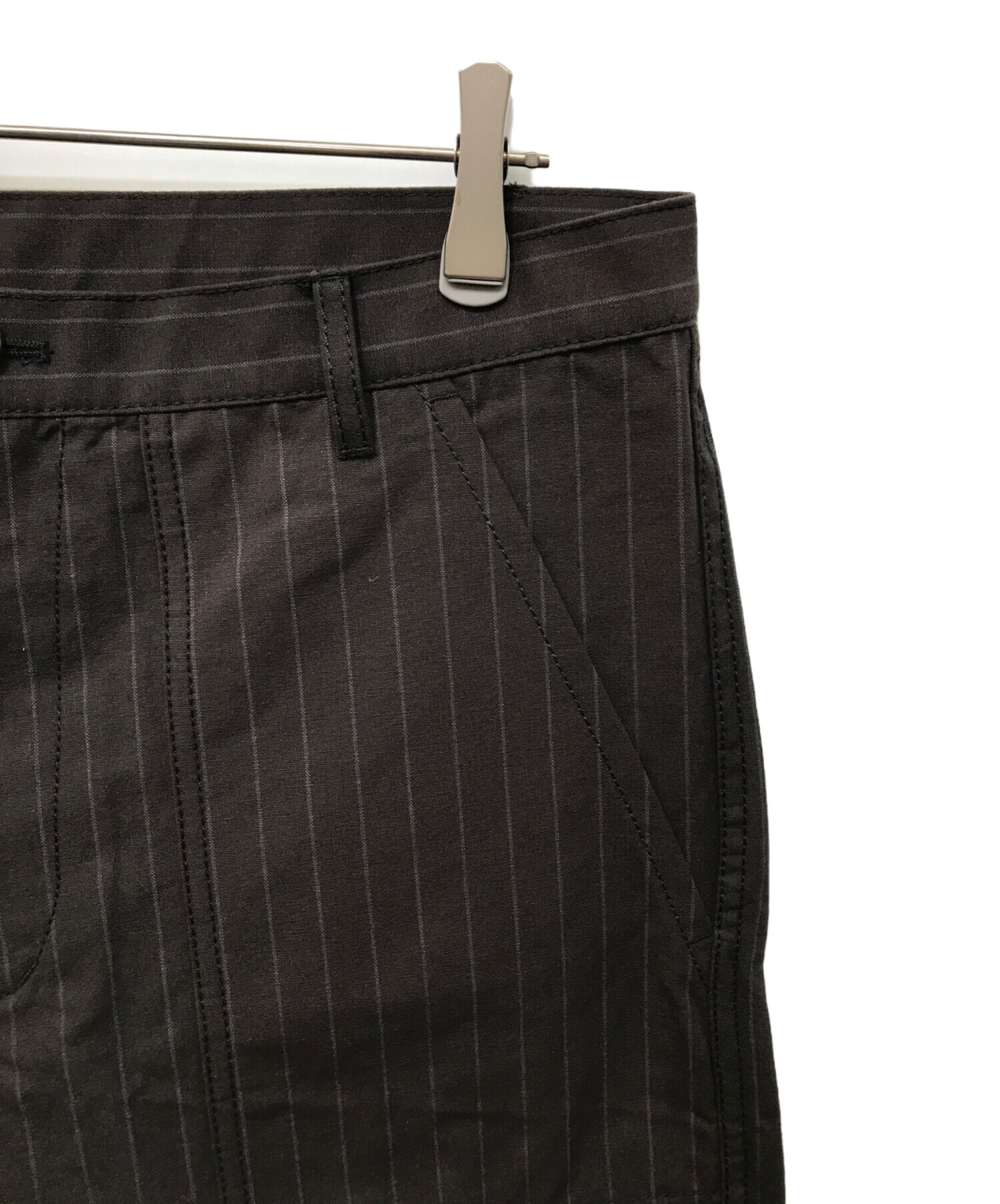 COMME des GARCONS SHIRT ブラック ストライプ スラックス