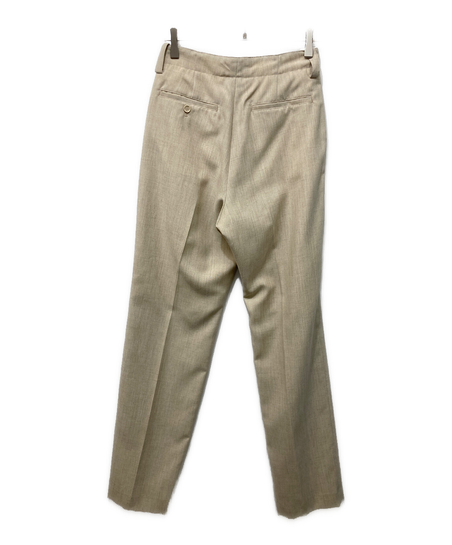 中古・古着通販】HYKE (ハイク) プリーツレイヤードパンツ アイボリー