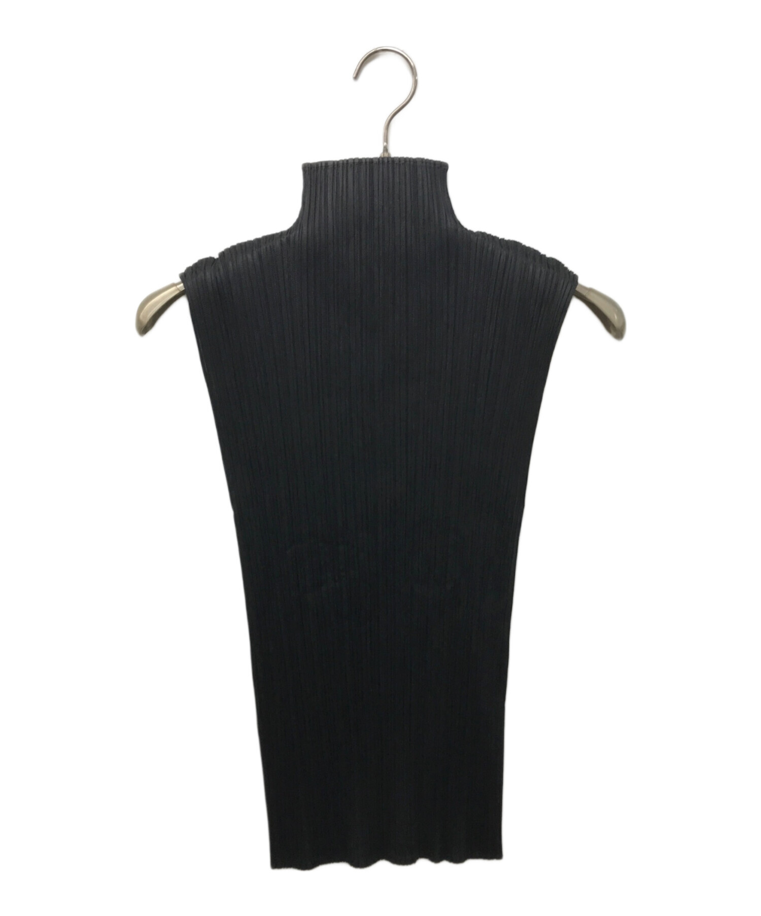 プリーツプリーズ　ノースリーブ　トップス　ボトルネック　スリット　ブラック　L NEW COLORFUL BASICS 4 – isseymiyake.com