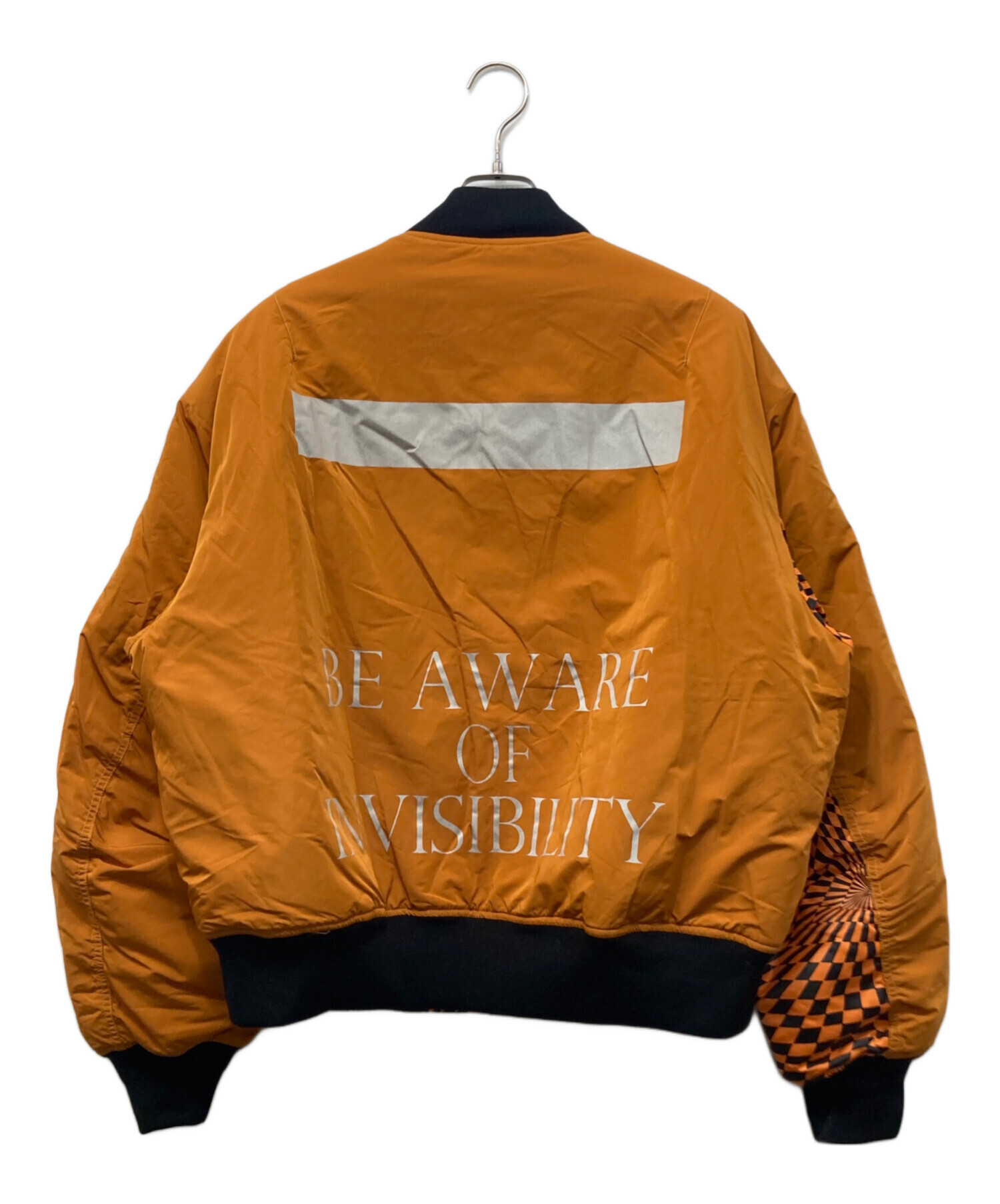 80s cwu-45p 短丈 中綿フライトジャケット ブラック オレンジ y2k CAHLUMN/3M Reflector Patch Magazine Pocket Flight Jacket “CWUｰ45P