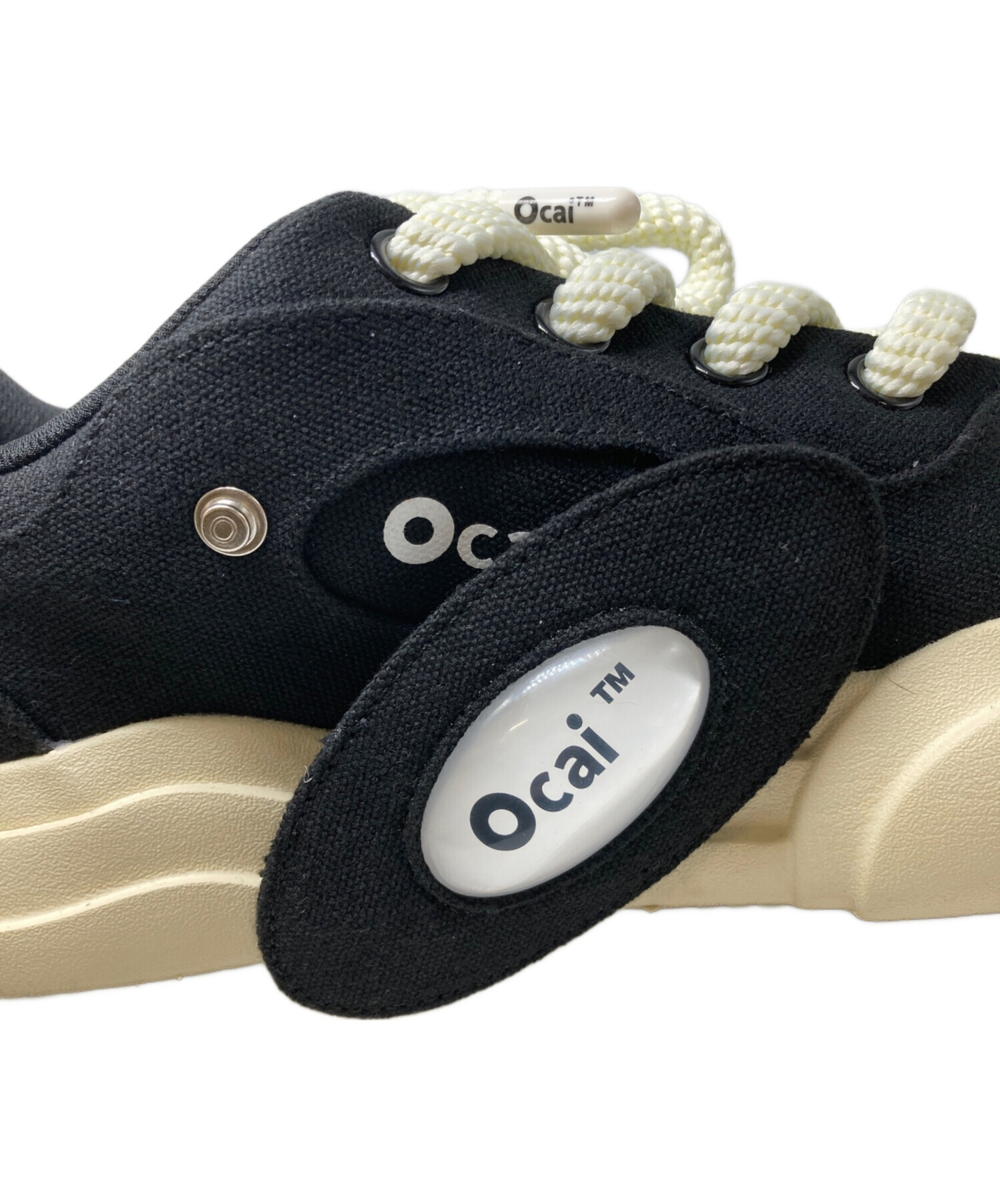 中古・古着通販】OCAI (オカイ) SMILE キャンバススニーカー ブラック